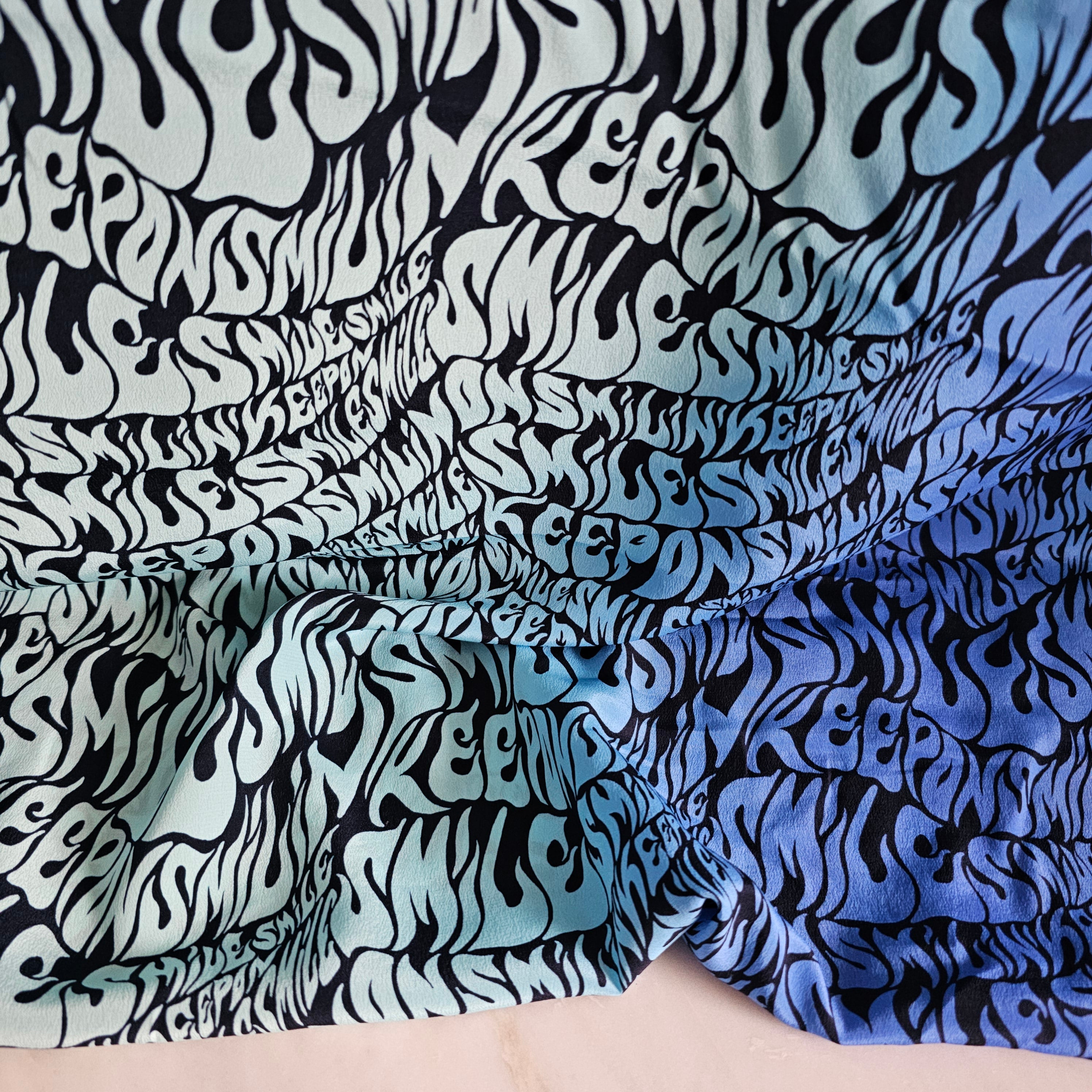 Waves of Colour (Blue) - Silk