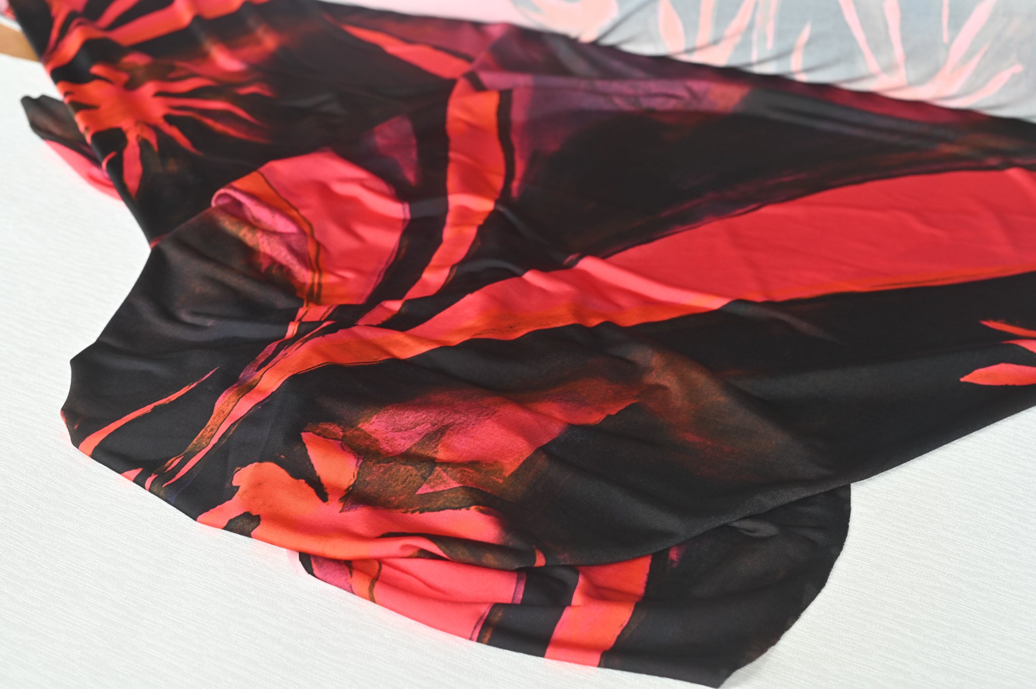 Red Sunset and Palms - Viscose Jersey