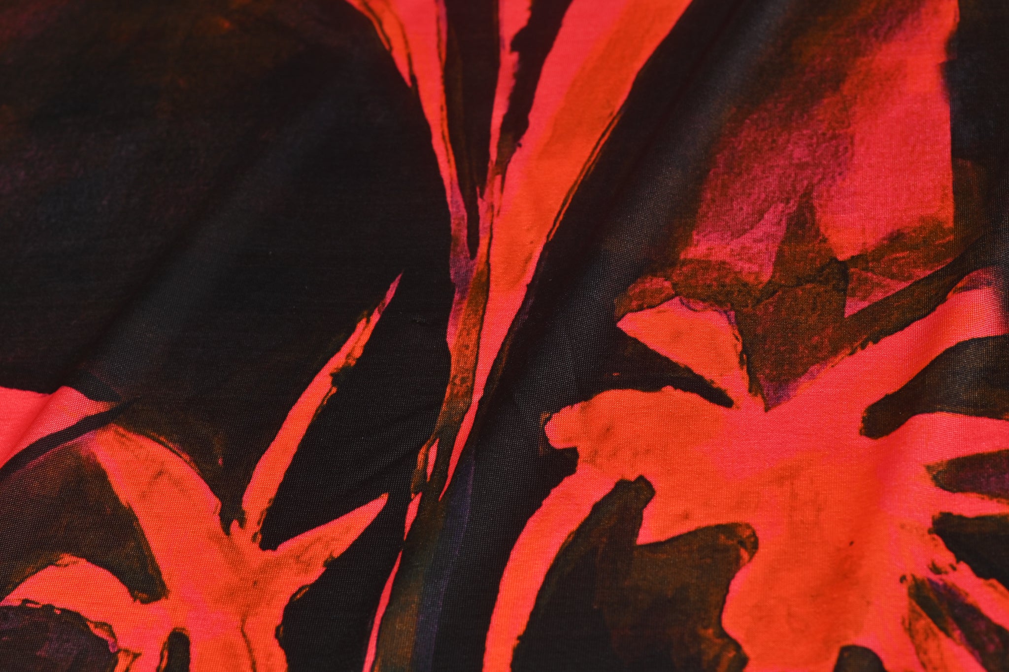 Red Sunset and Palms - Viscose Jersey