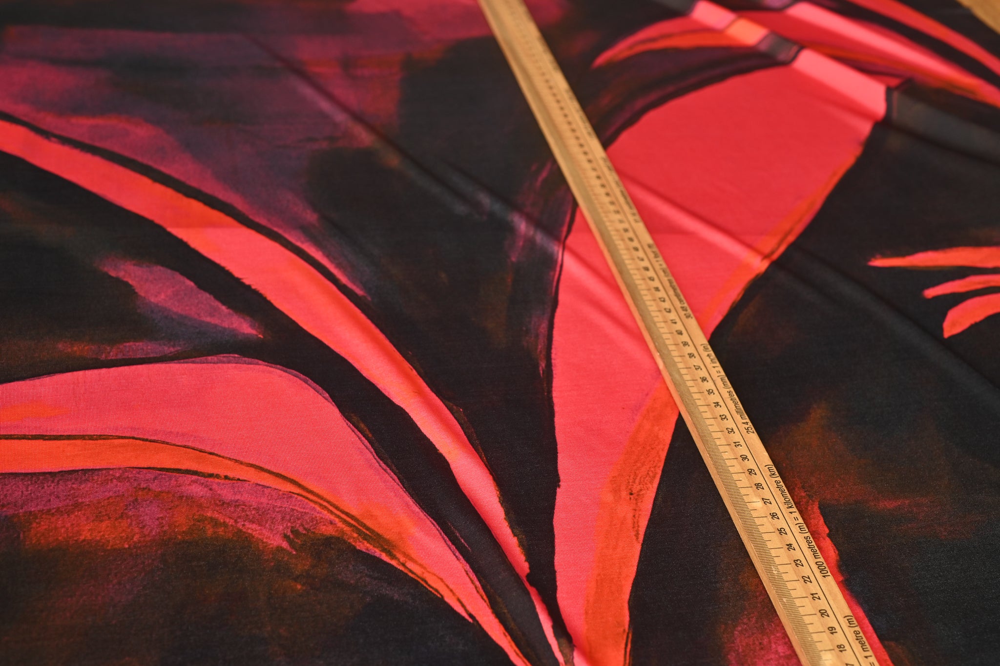 Red Sunset and Palms - Viscose Jersey