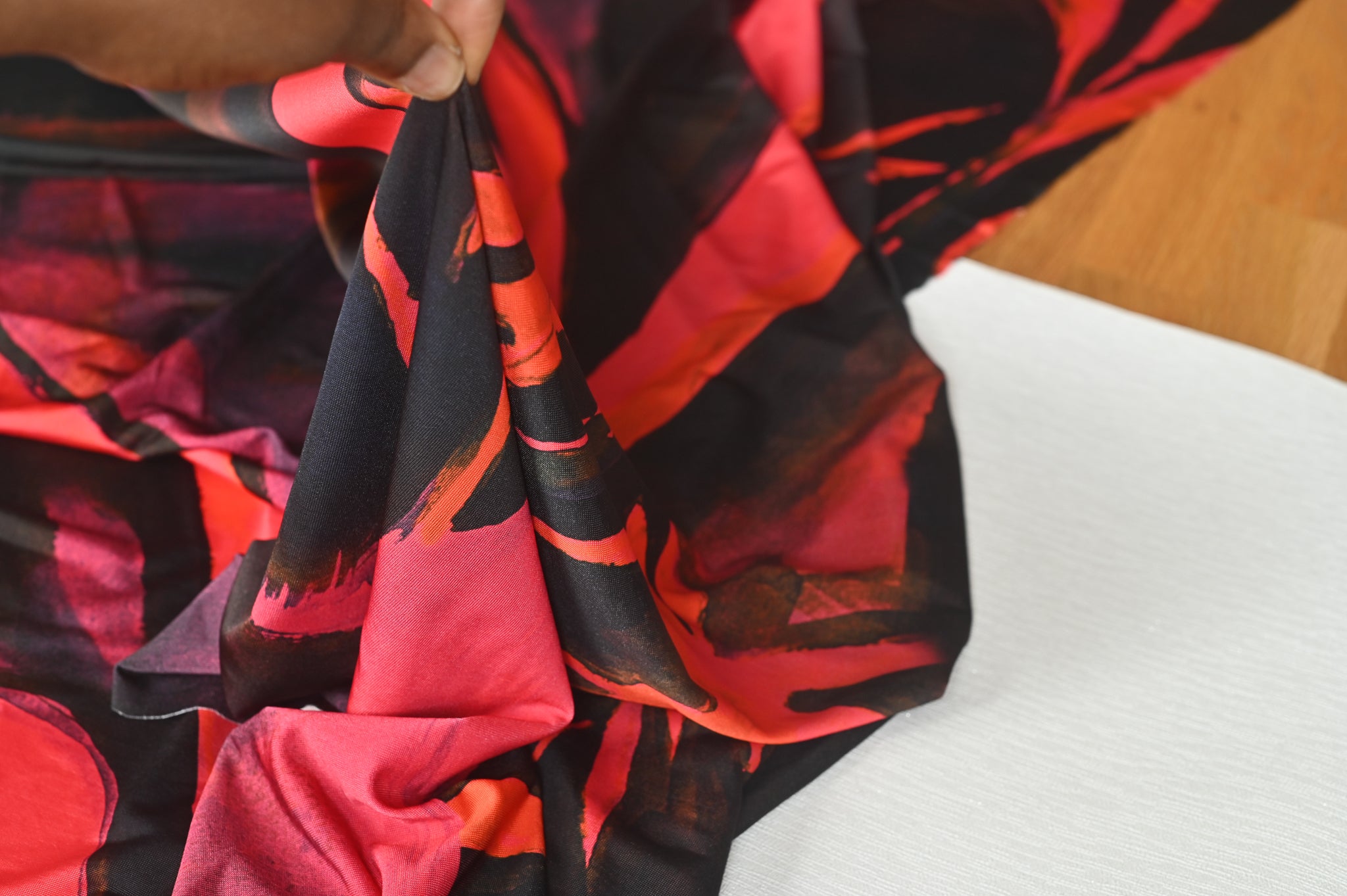 Red Sunset and Palms - Viscose Jersey