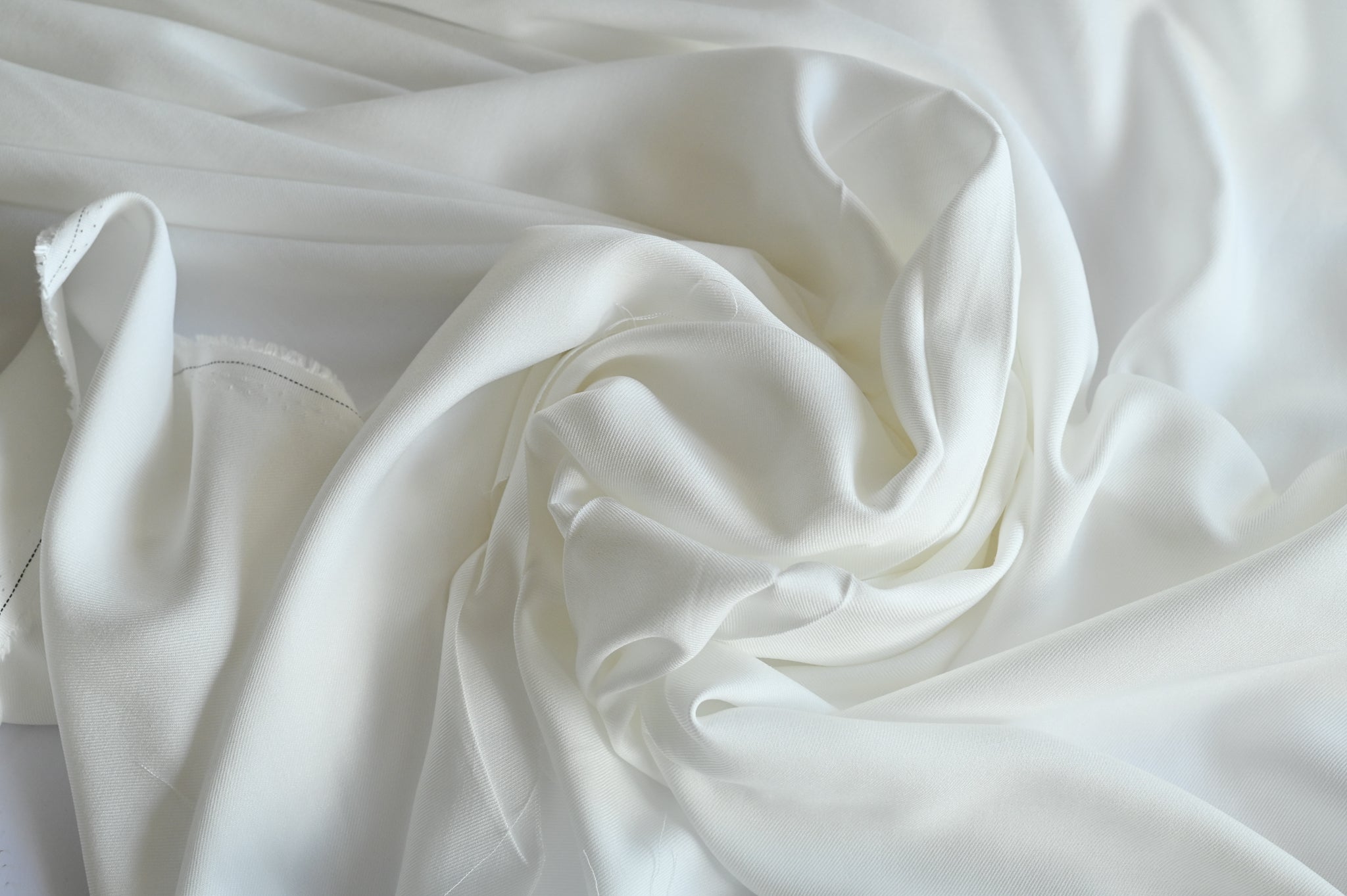 Swimming In A Sea Of White - Viscose Twill