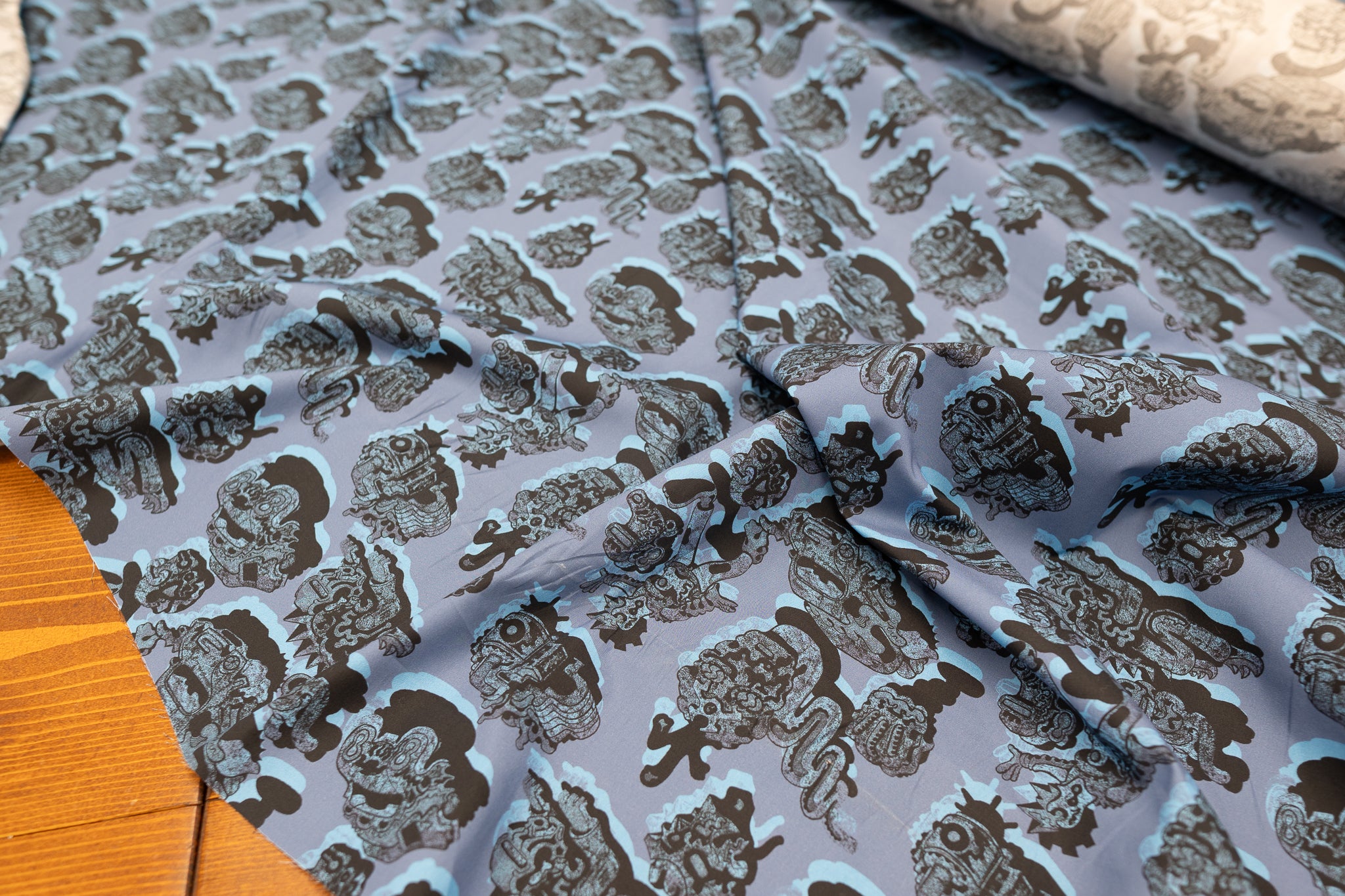 Remnant - Screenprints Galore (Blue) - Cotton (2.15mts at £40)