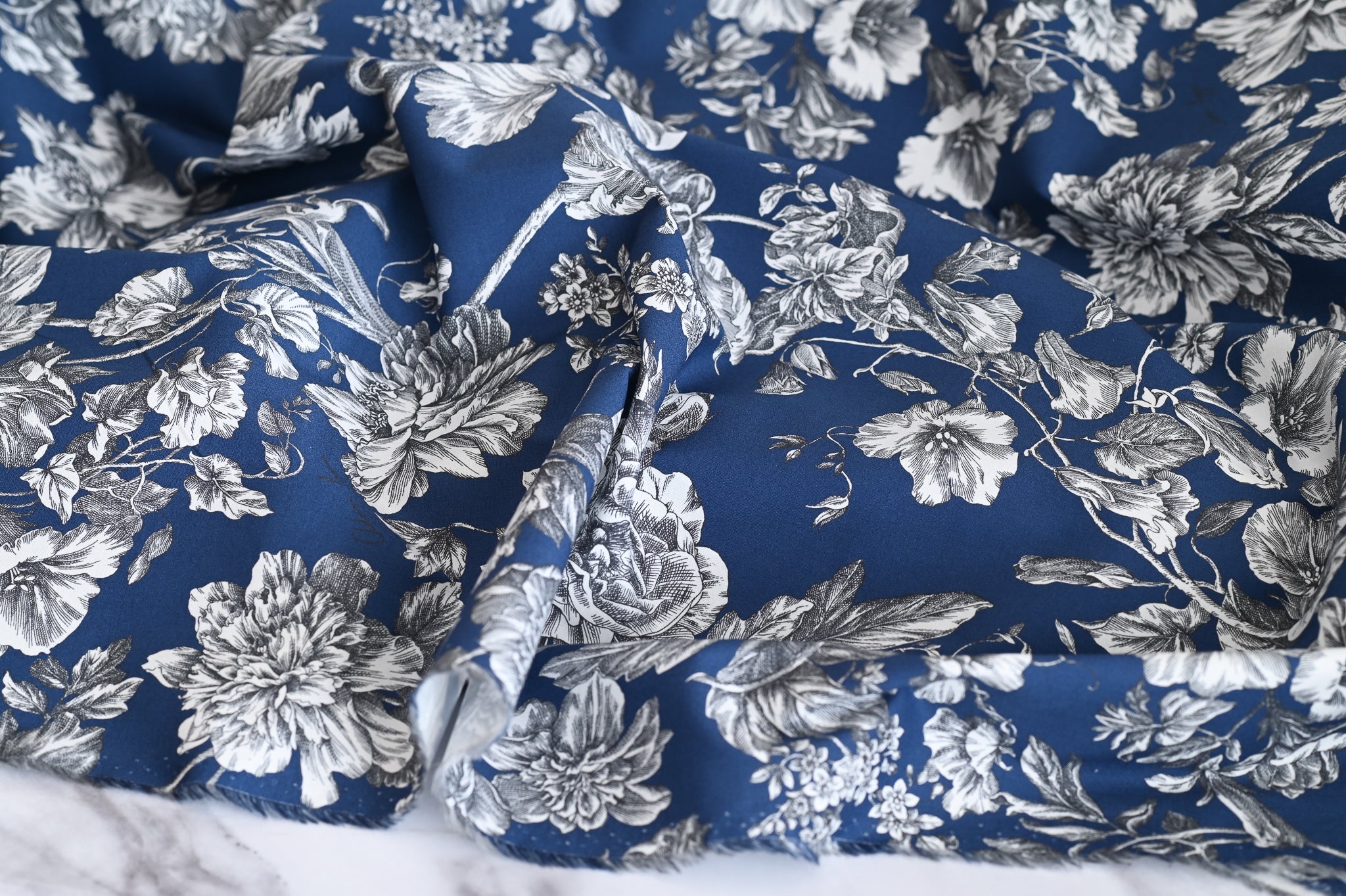 The Queens of Spring (Blue - True Navy) - Cotton Poplin
