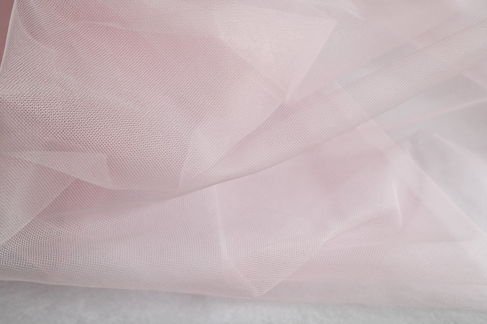 Mountains of Snow (Pink) - Polyamide Tulle