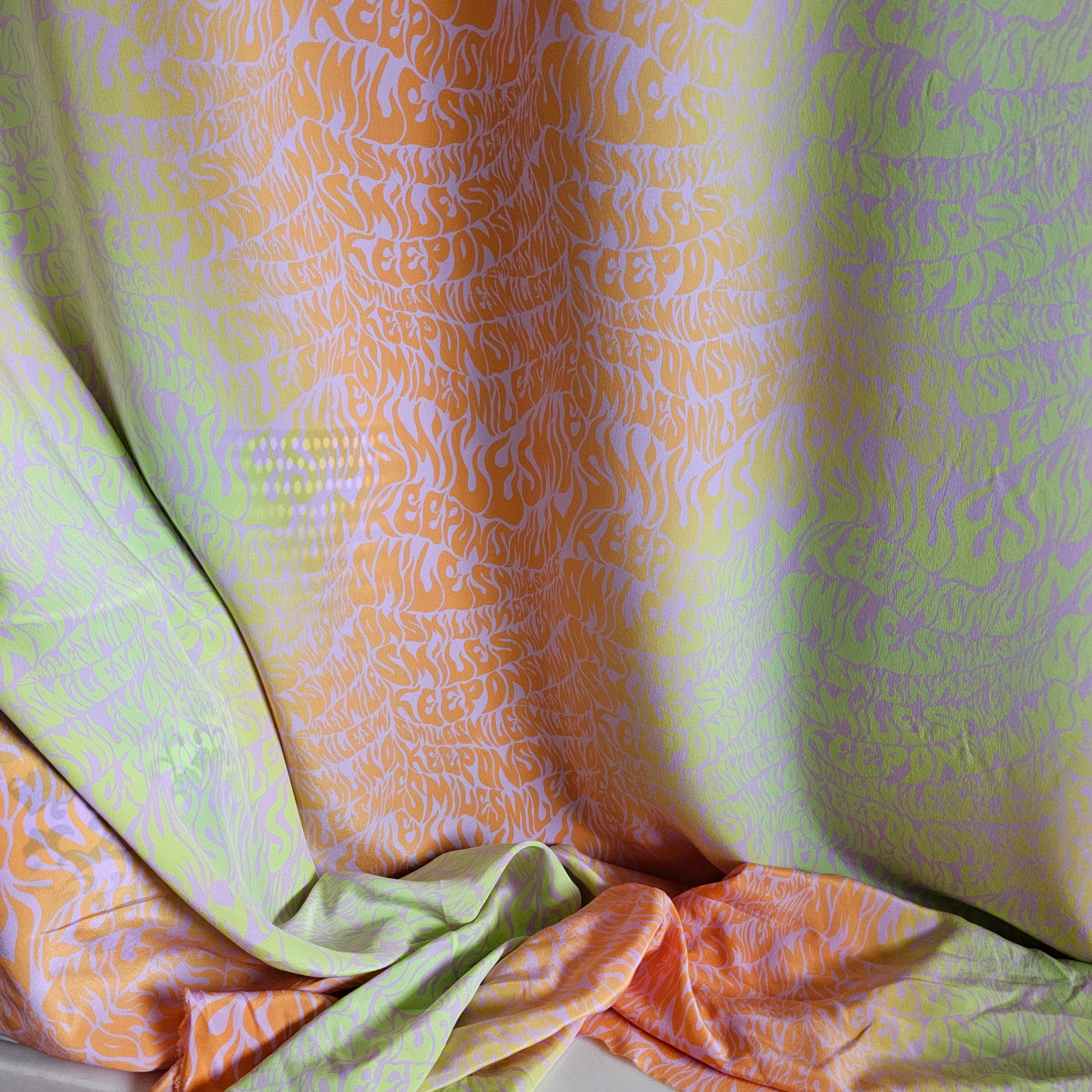 Waves of Colour (Orange) - Silk