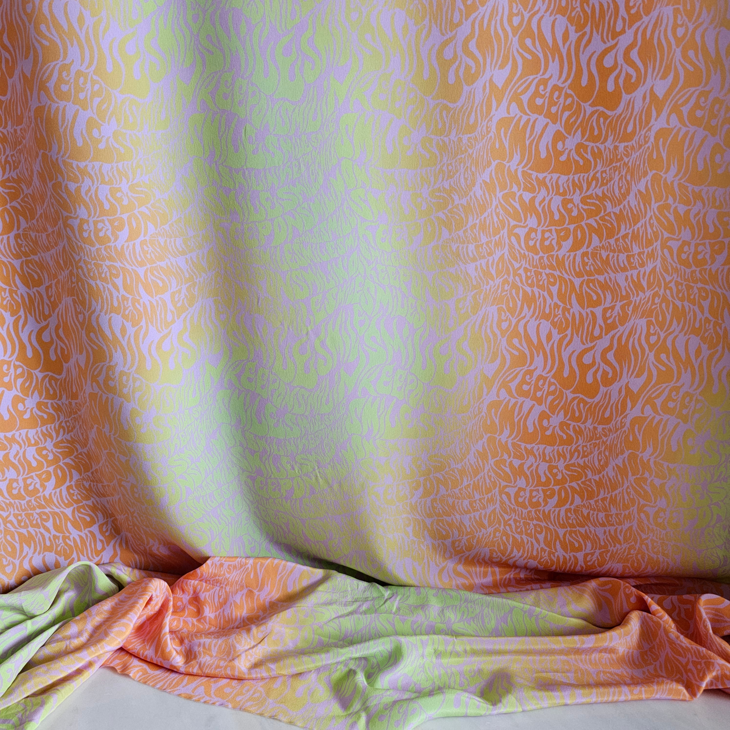Waves of Colour (Orange) - Silk