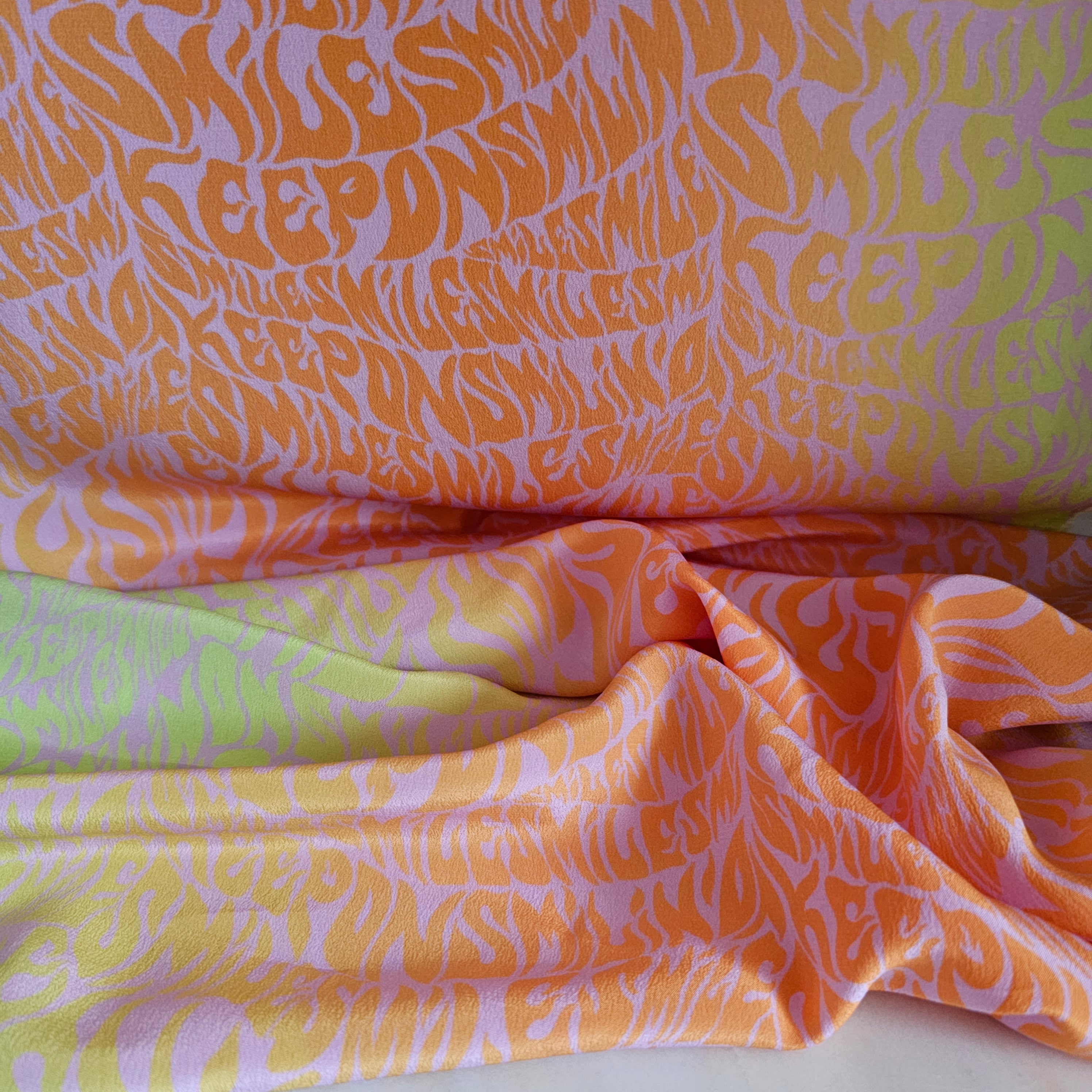 Waves of Colour (Orange) - Silk