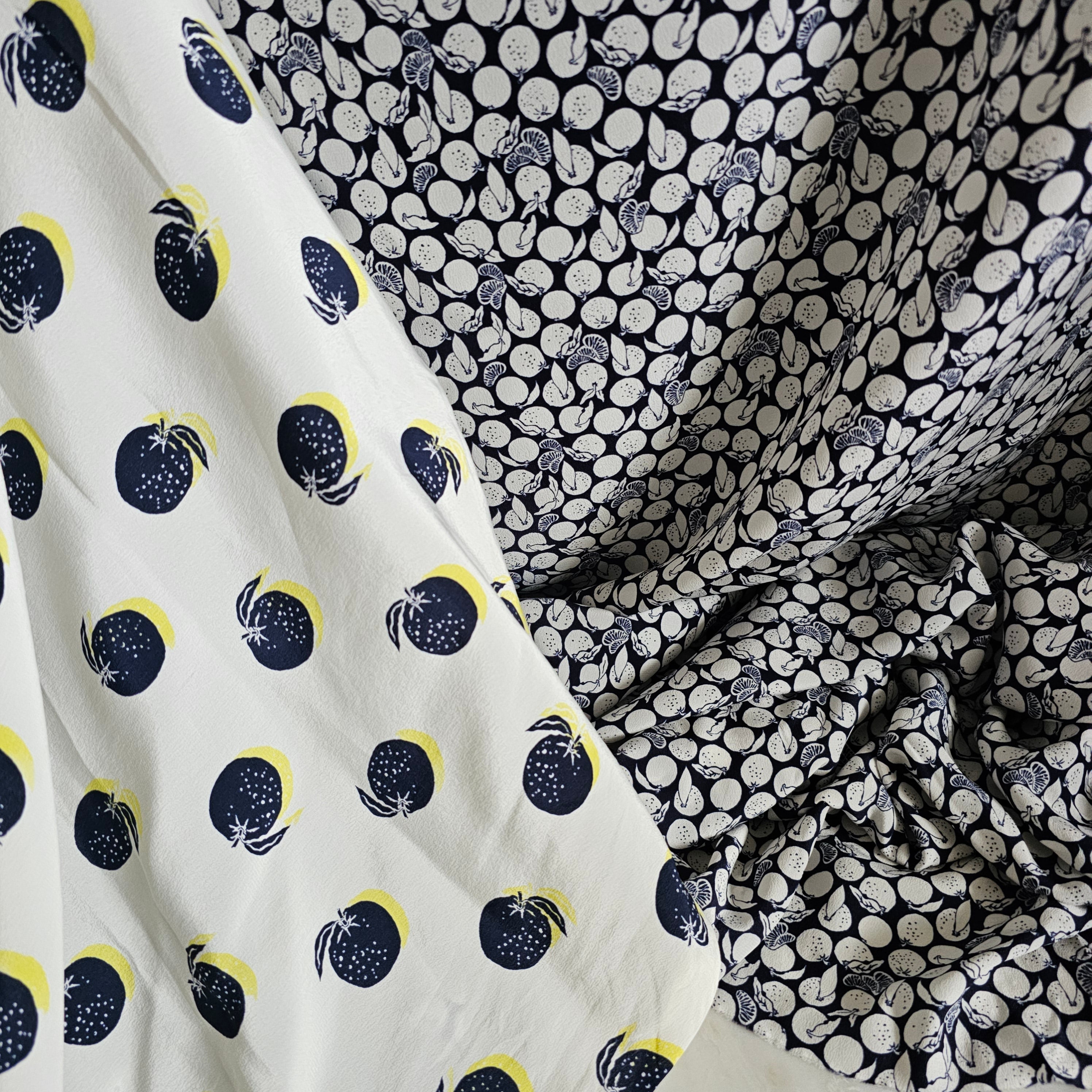 REMNANT - Hey Satsuma (White) - Silk (85cm at £30)