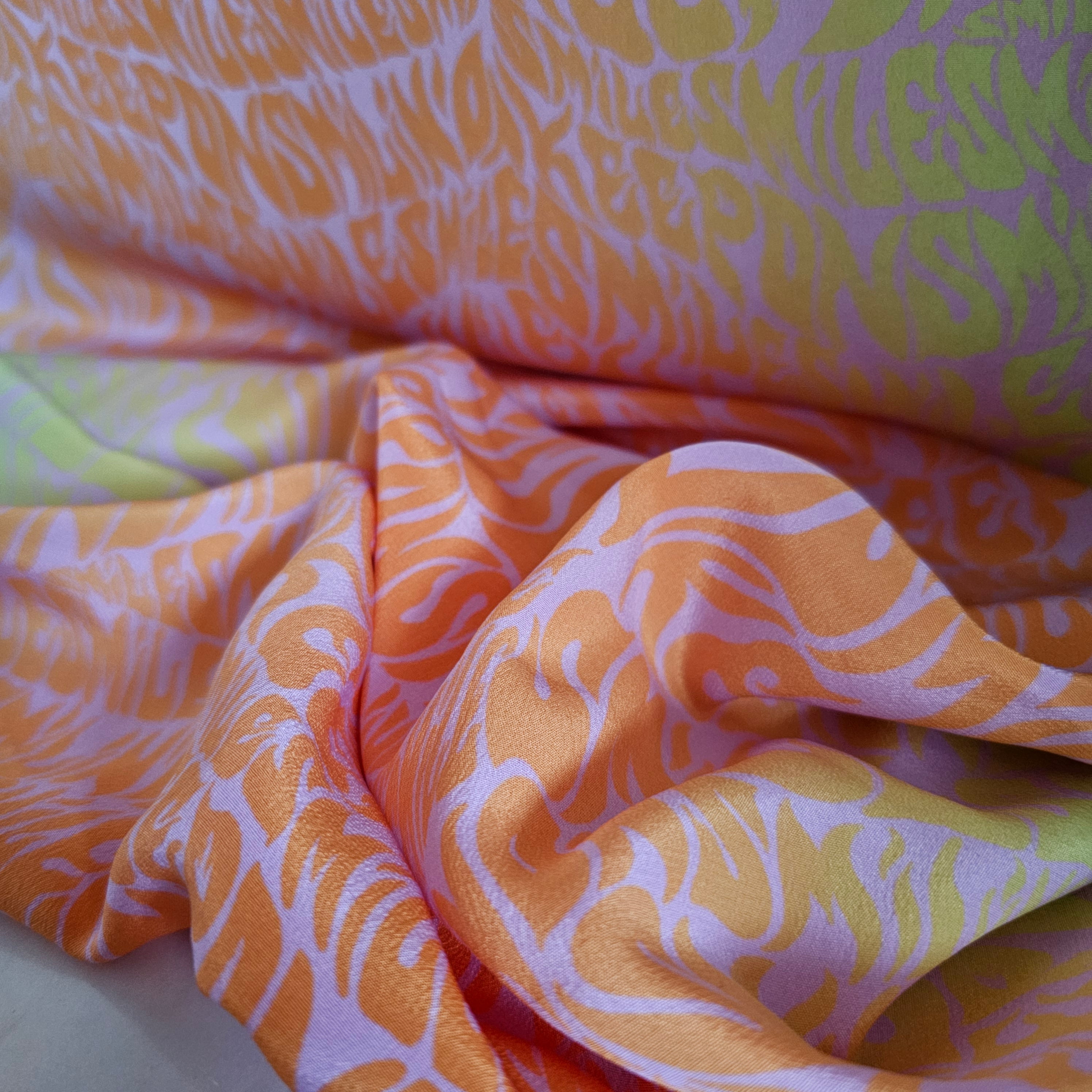 Waves of Colour (Orange) - Silk