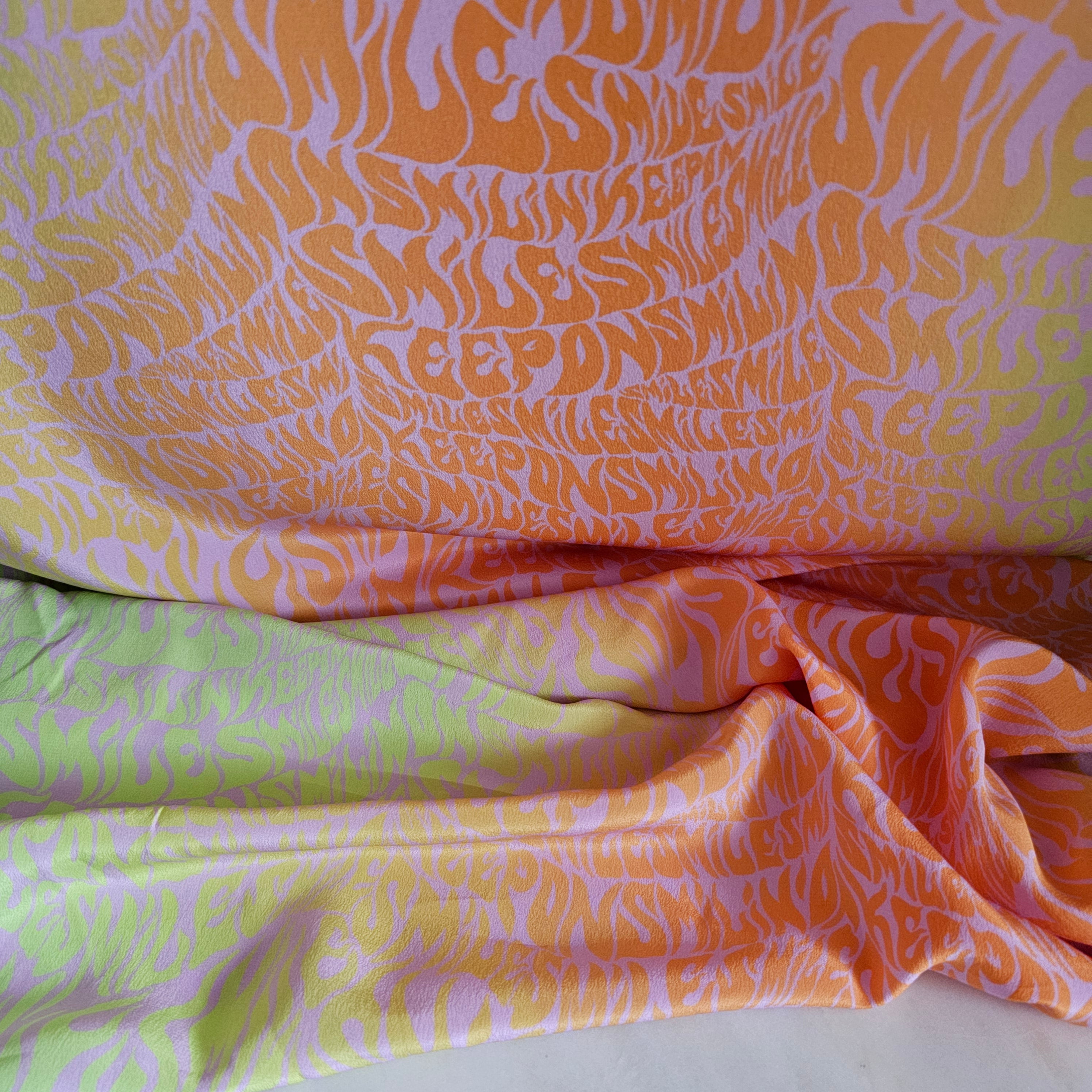 Waves of Colour (Orange) - Silk