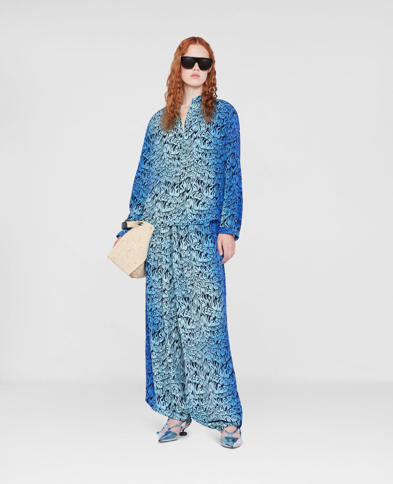 Waves of Colour (Blue) - Silk