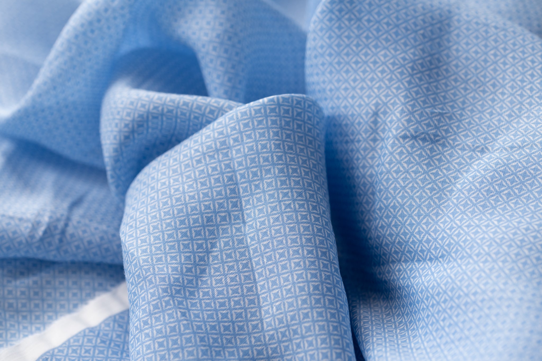 Building Blocks Of The Future (Blue) -Ramie - Selvedge and Bolts