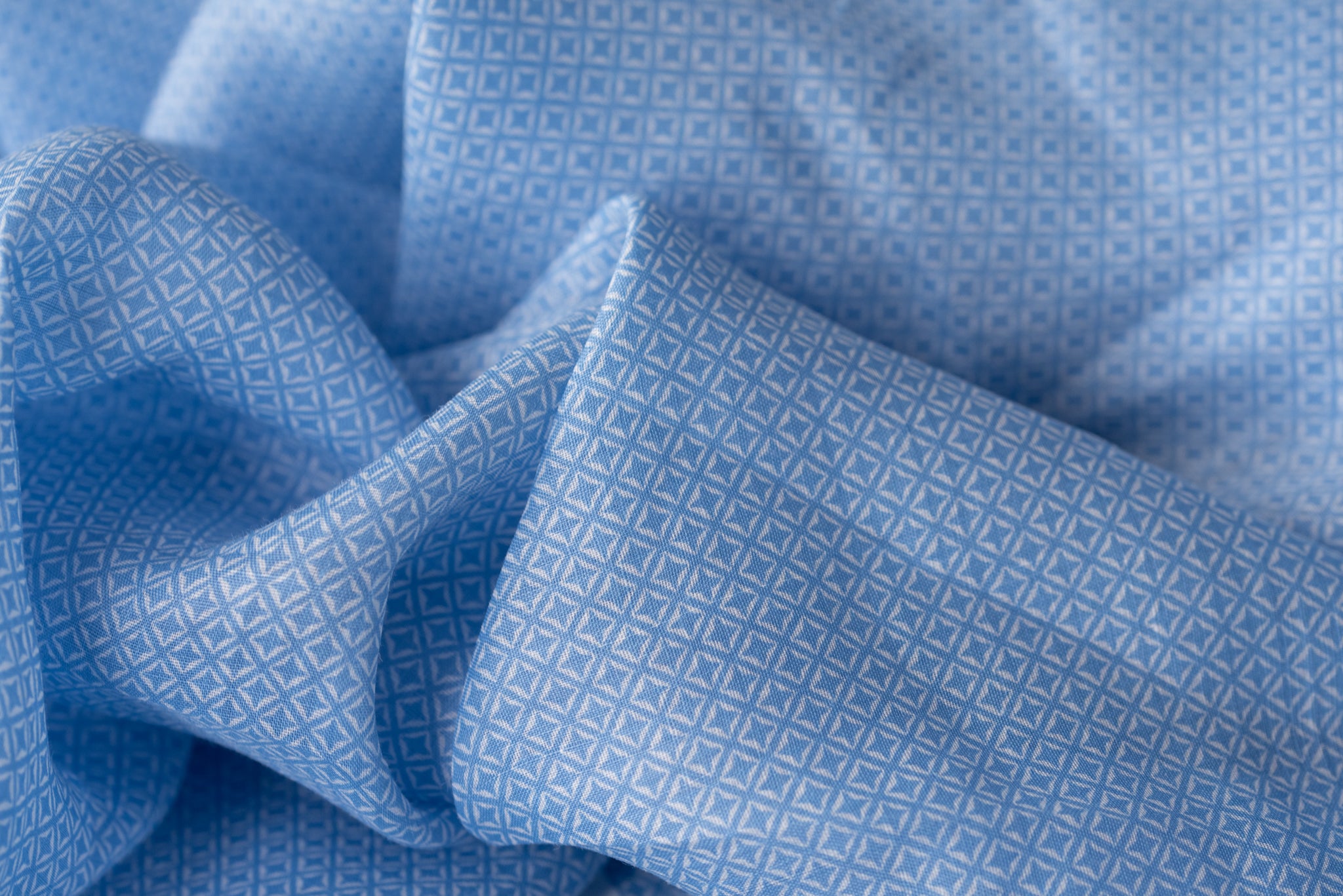 Building Blocks Of The Future (Blue) -Ramie - Selvedge and Bolts
