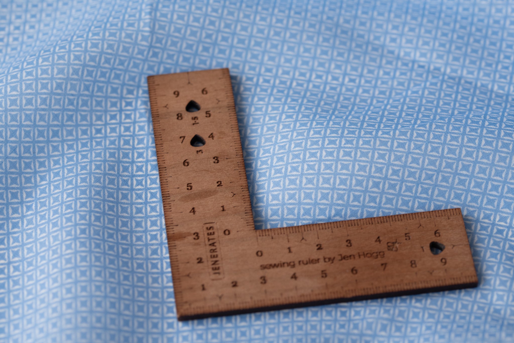 Building Blocks Of The Future (Blue) -Ramie - Selvedge and Bolts