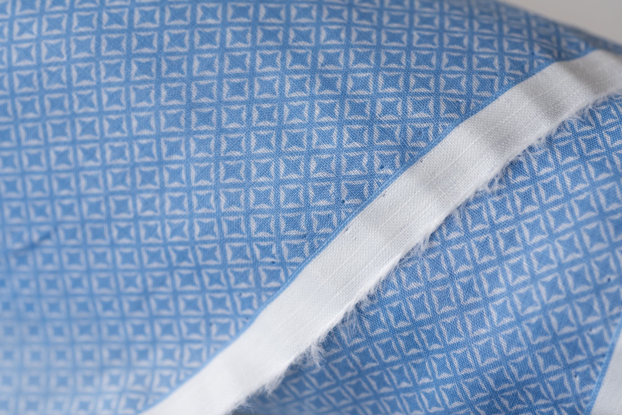 Building Blocks Of The Future (Blue) -Ramie - Selvedge and Bolts