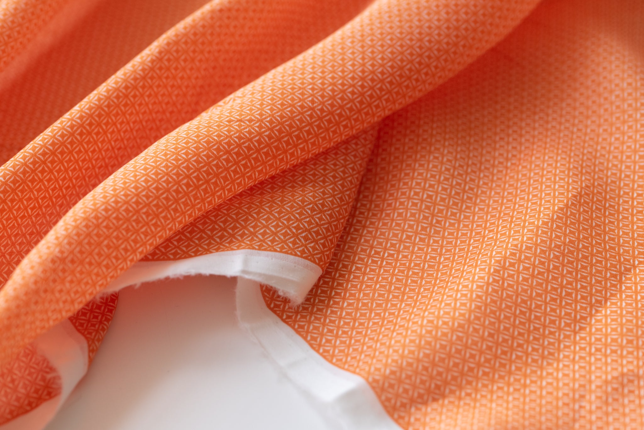 Building Blocks Of The Future (Orange) -Ramie - Selvedge and Bolts