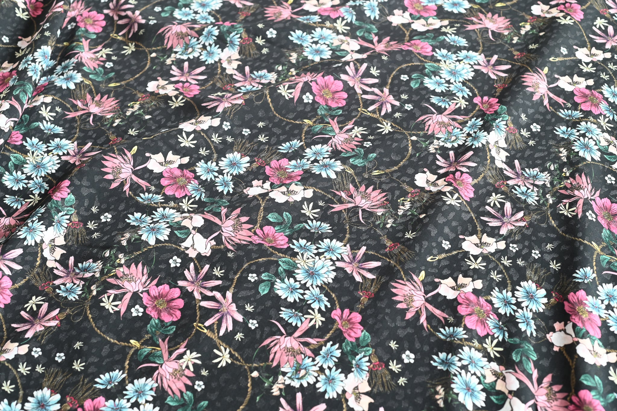 REMNANT - Brightly Coloured Florals - Viscose (2mts at £30)