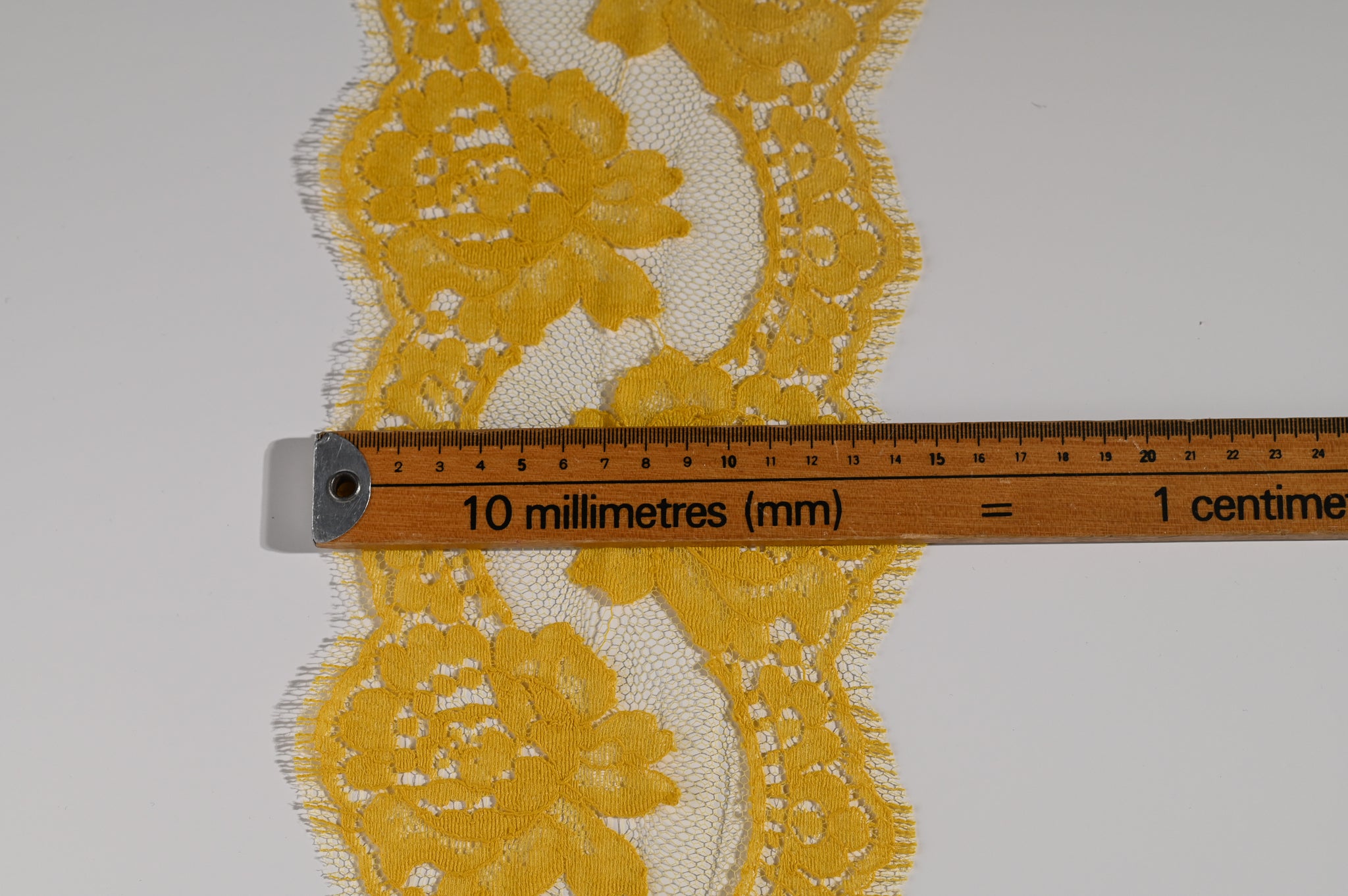 Floral Wave Lace Trim (Yellow) - 135mm