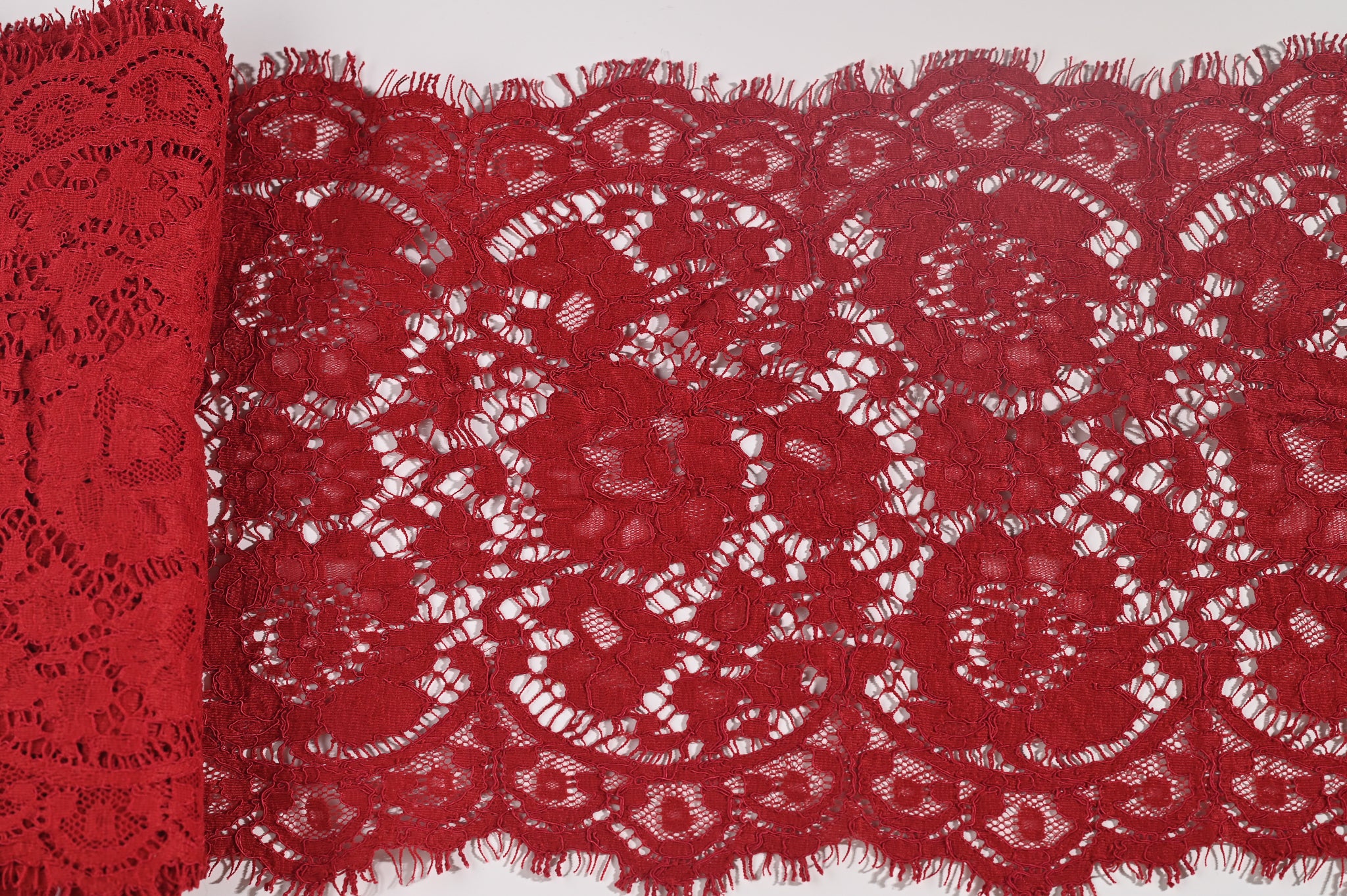 Extra Wide Lace Trim (Red)  - 240mm