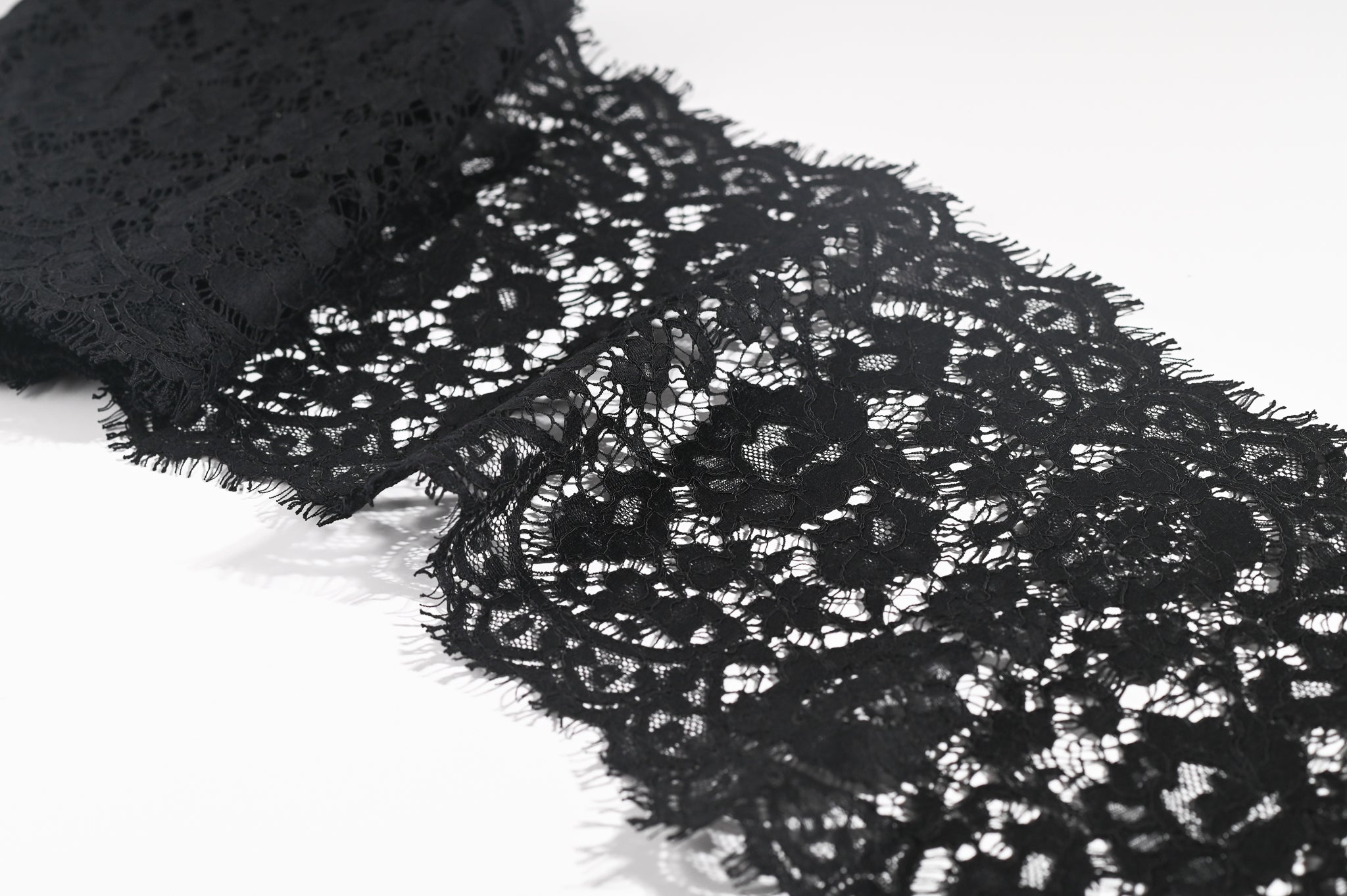 Extra Wide Lace Trim (Black)  - 240mm
