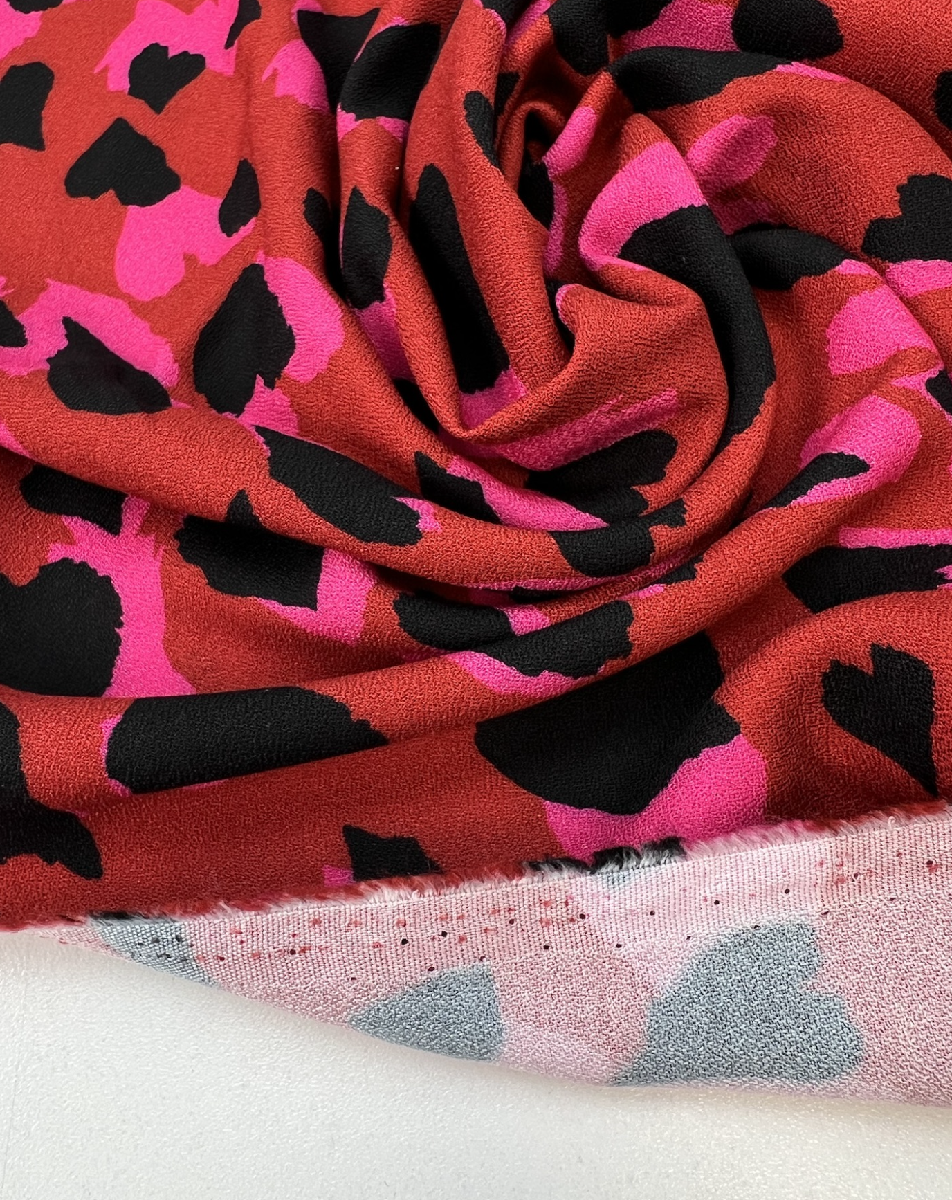 PREMNANT - Love Hearts Made A Stand - Viscose Crepe (3.4 mts at £45)