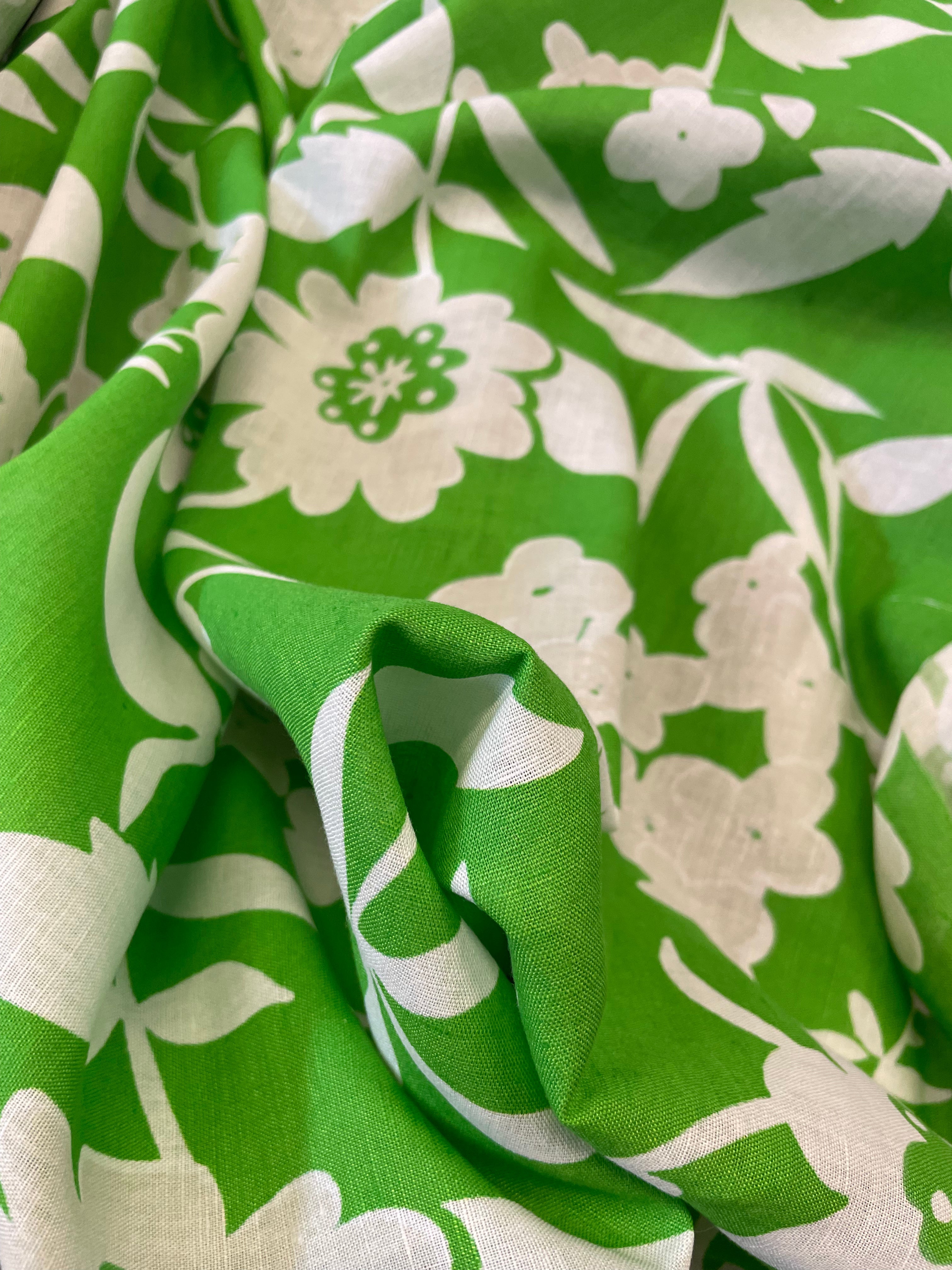 REMNANT- All The Greens In The World - Linen - (80cm at £15)