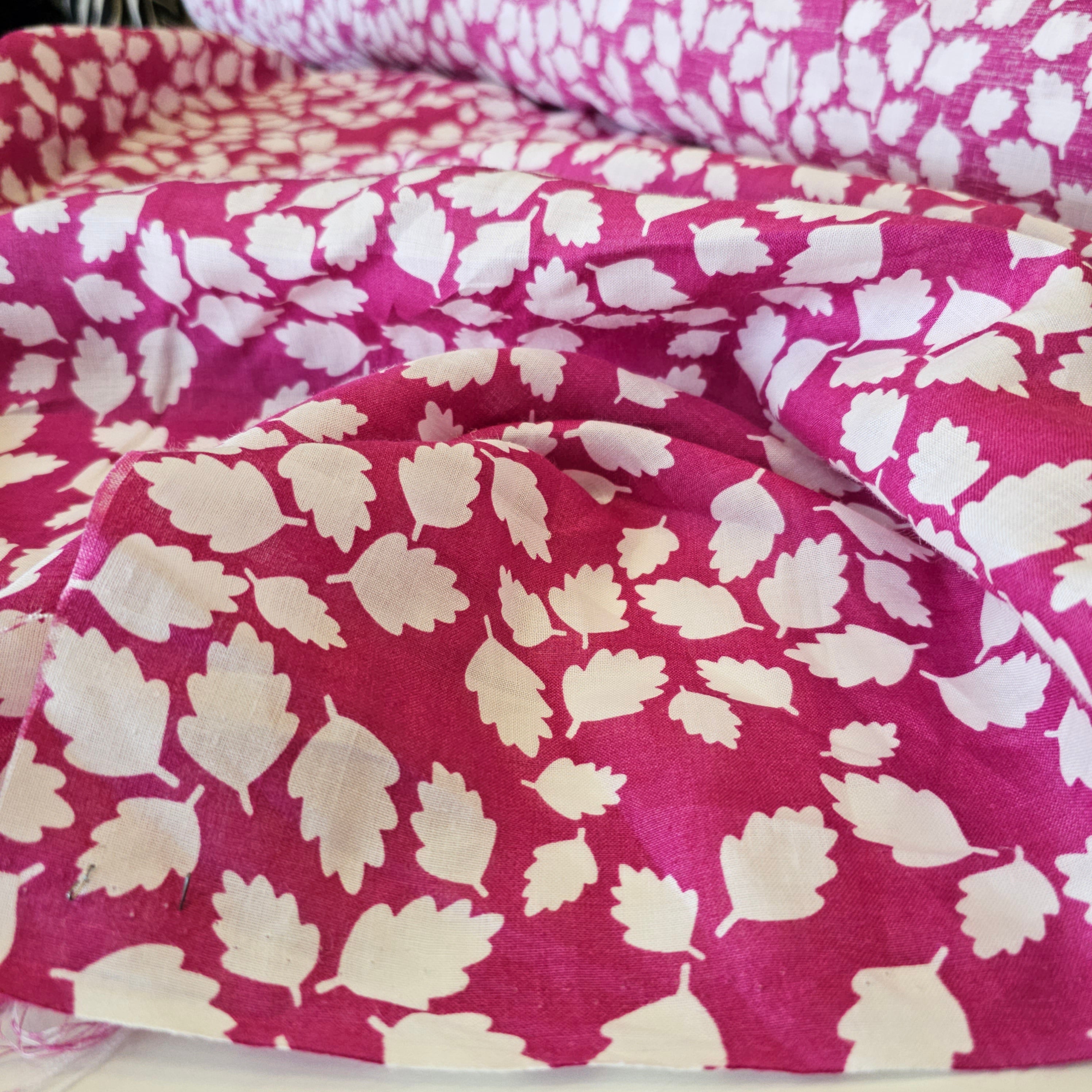 Randomly Placed  (Magenta) - Linen