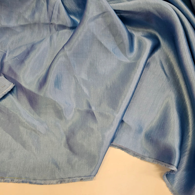 REMNANT - Double Sided Mage (Blue)- Linen Viscose - 2.85mts
