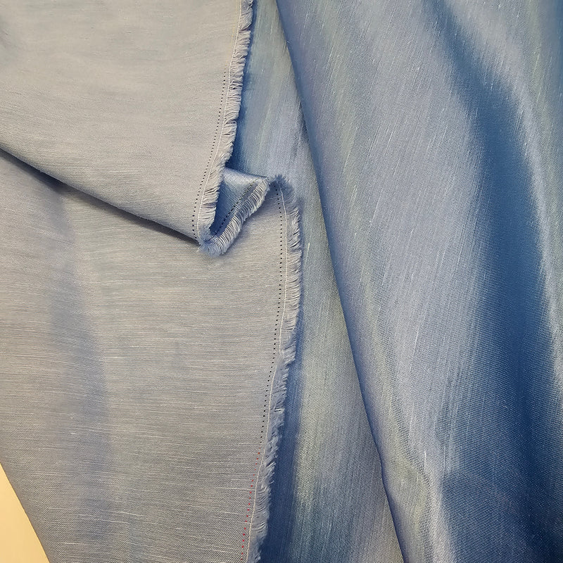 REMNANT - Double Sided Mage (Blue)- Linen Viscose - 2.85mts