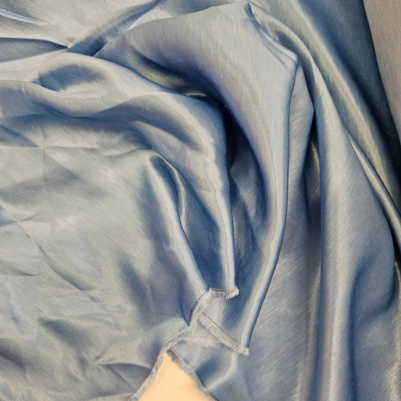 REMNANT - Double Sided Mage (Blue)- Linen Viscose - 2.85mts