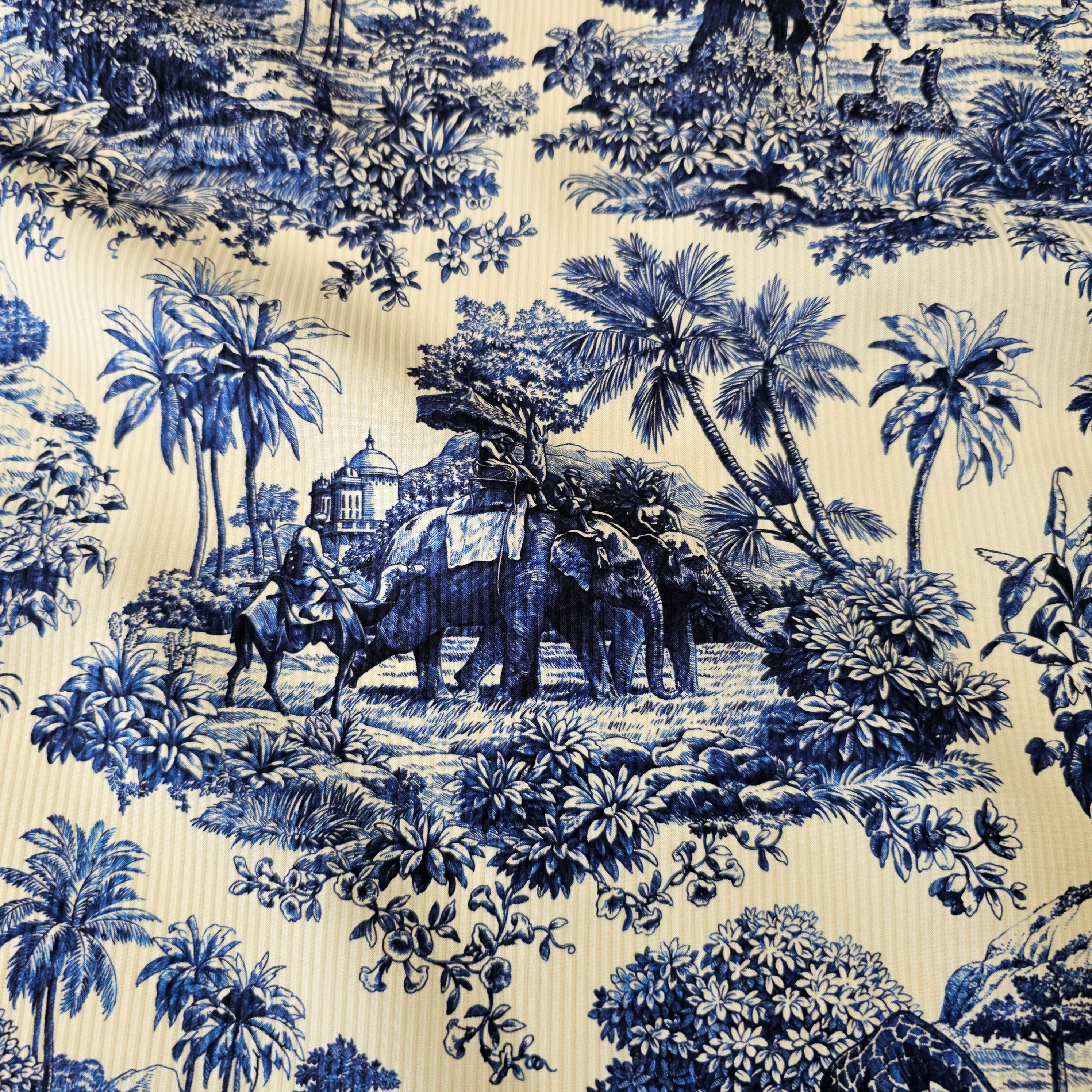 REMNANT -Taking A Promenade Through The Country (Blue)- Silk - (2mts at £75)