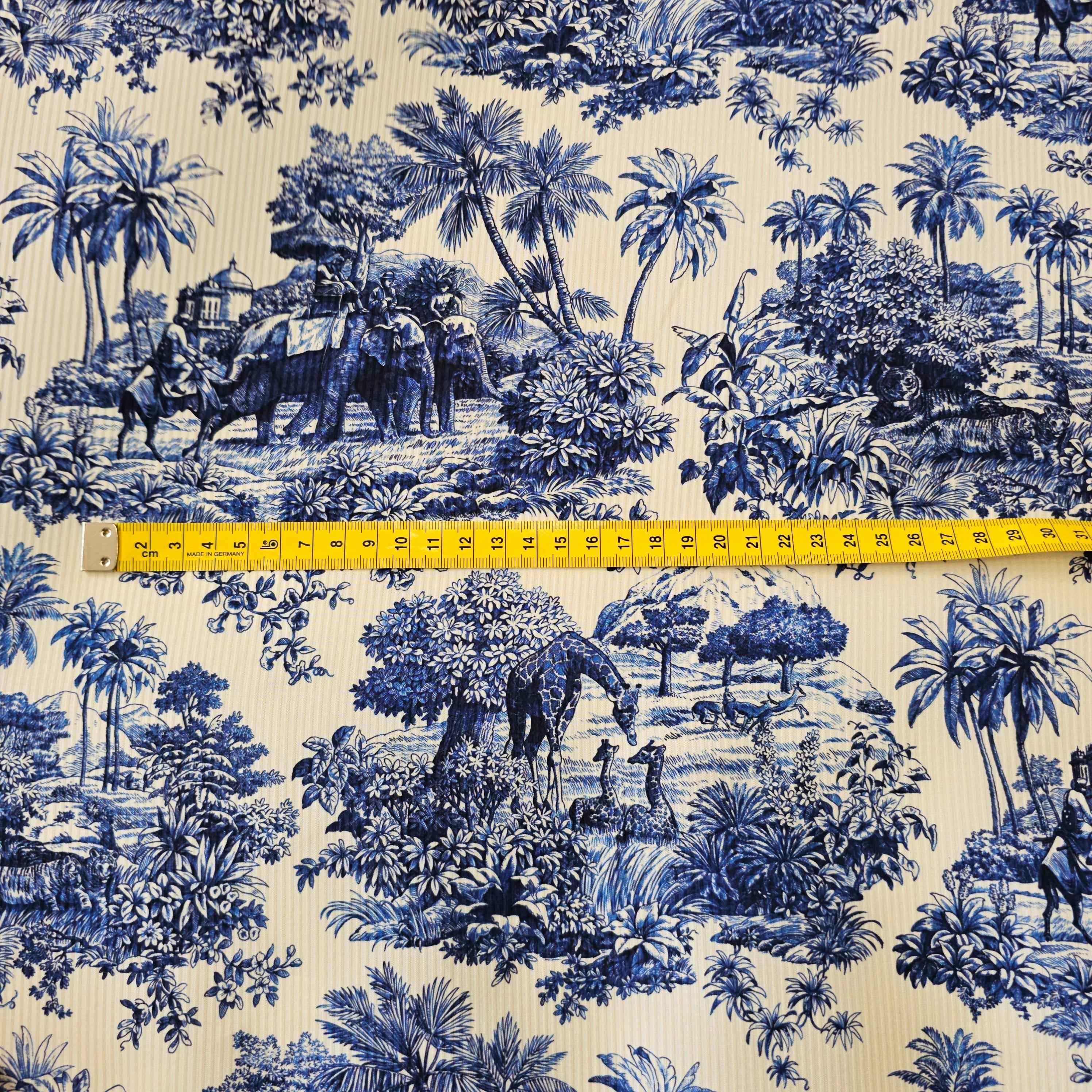 REMNANT -Taking A Promenade Through The Country (Blue)- Silk - (2mts at £75)