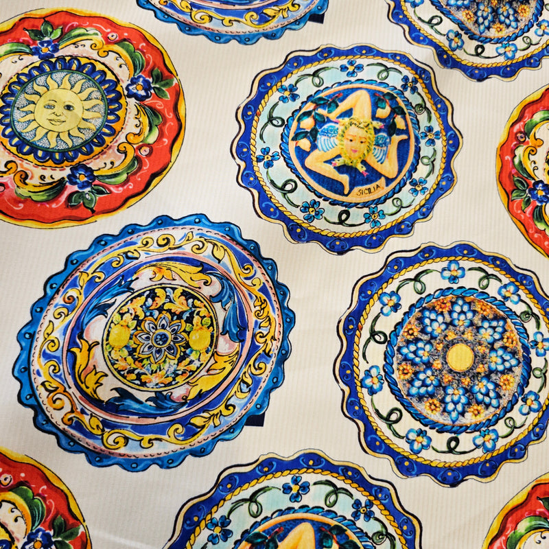 REMNANT -Medallions and Games- Silk - 1metre