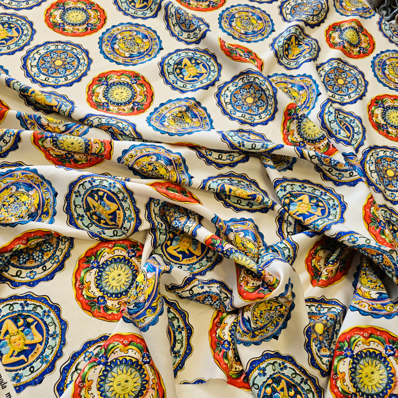 REMNANT -Medallions and Games- Silk - 1metre