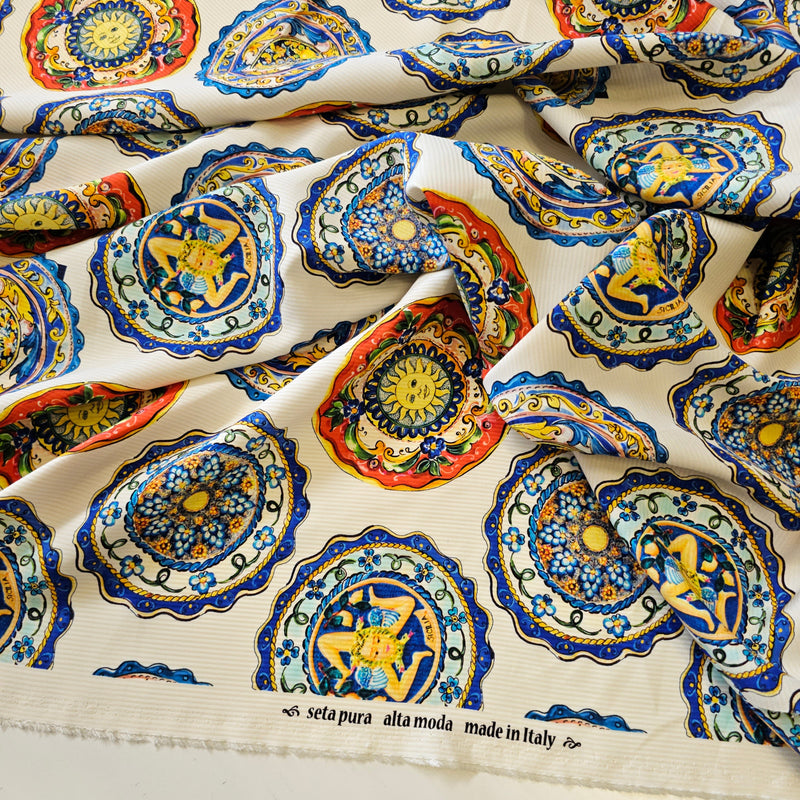 REMNANT -Medallions and Games- Silk - 1metre