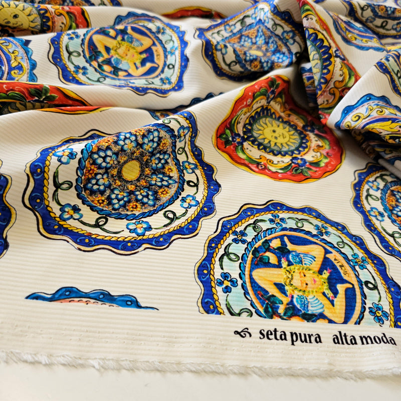 REMNANT -Medallions and Games- Silk - 1metre