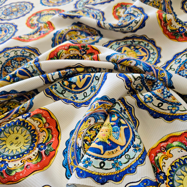 REMNANT -Medallions and Games- Silk - 1metre
