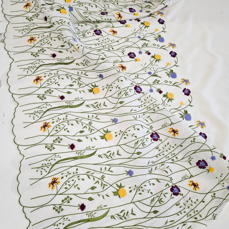 Embroidered Climbers (Off White)- Wool