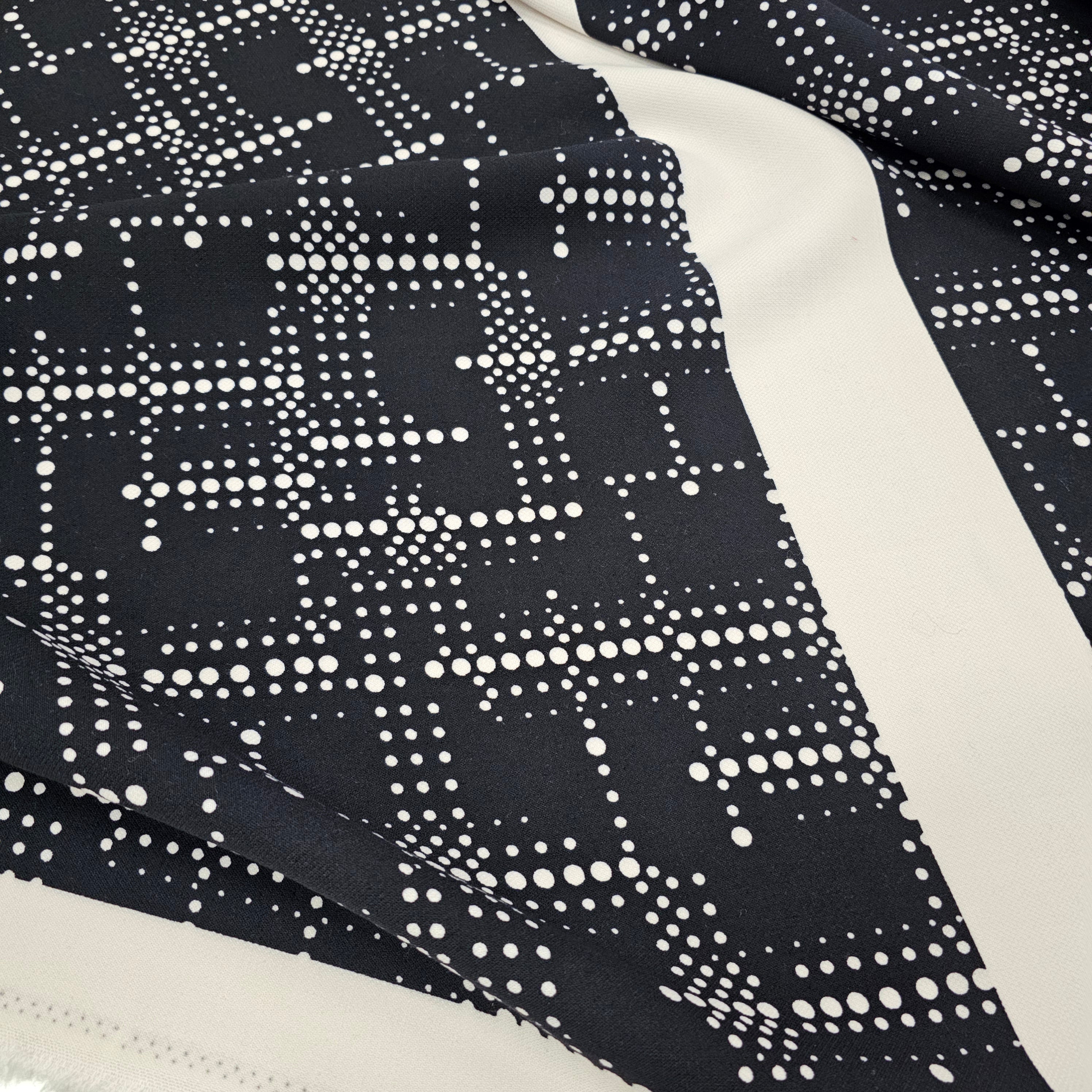 Morse Code Look Alike (Black)-  Wool Panel (1.70mts)