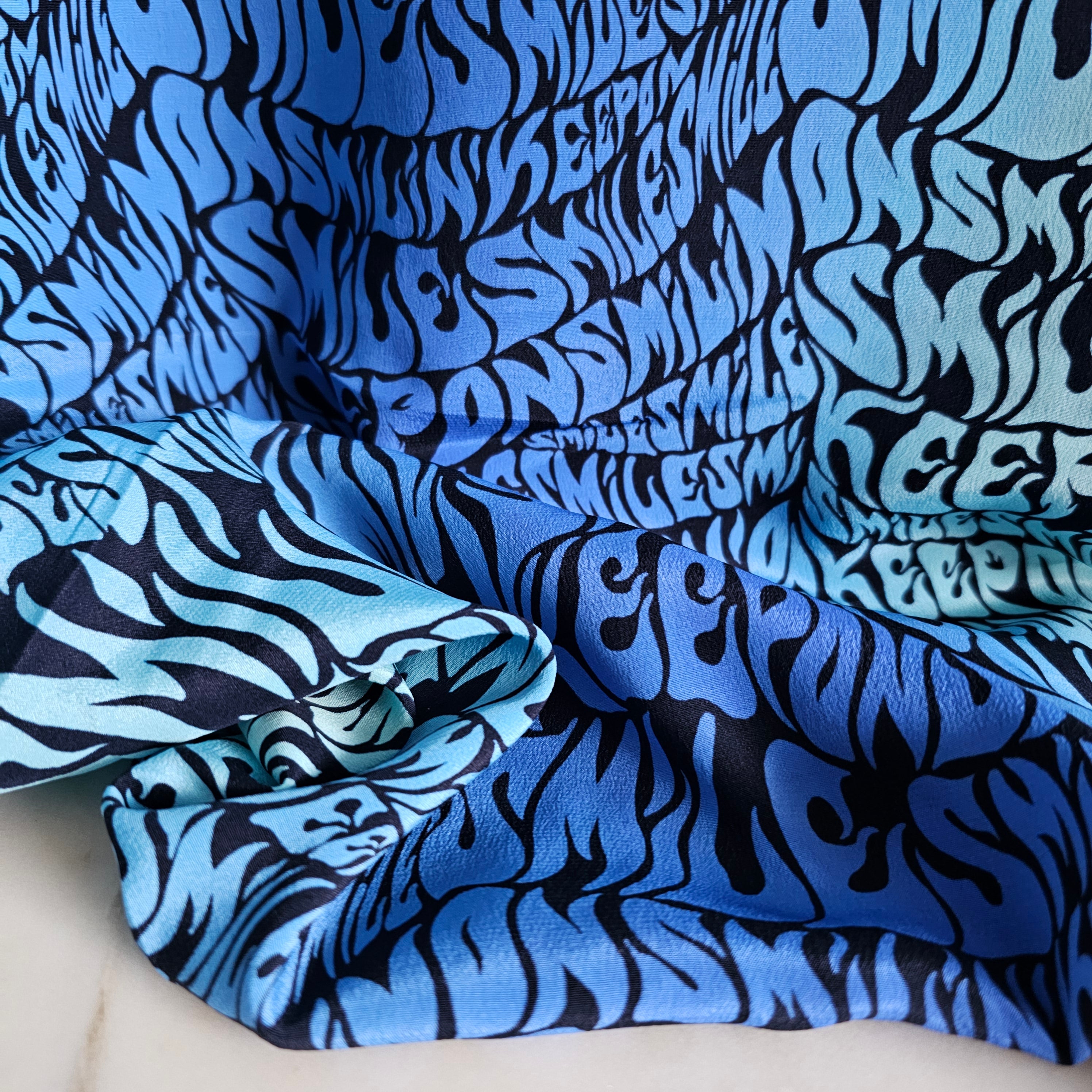 Waves of Colour (Blue) - Silk