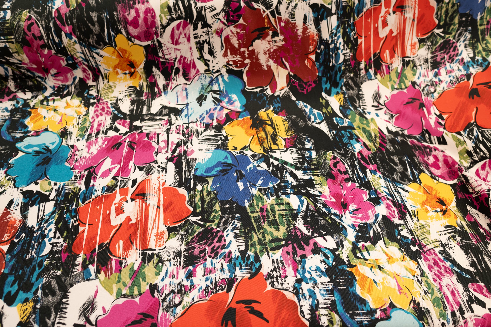 REMNANT - Street Art Attack  - Cotton Denim (1.75mts at £36)