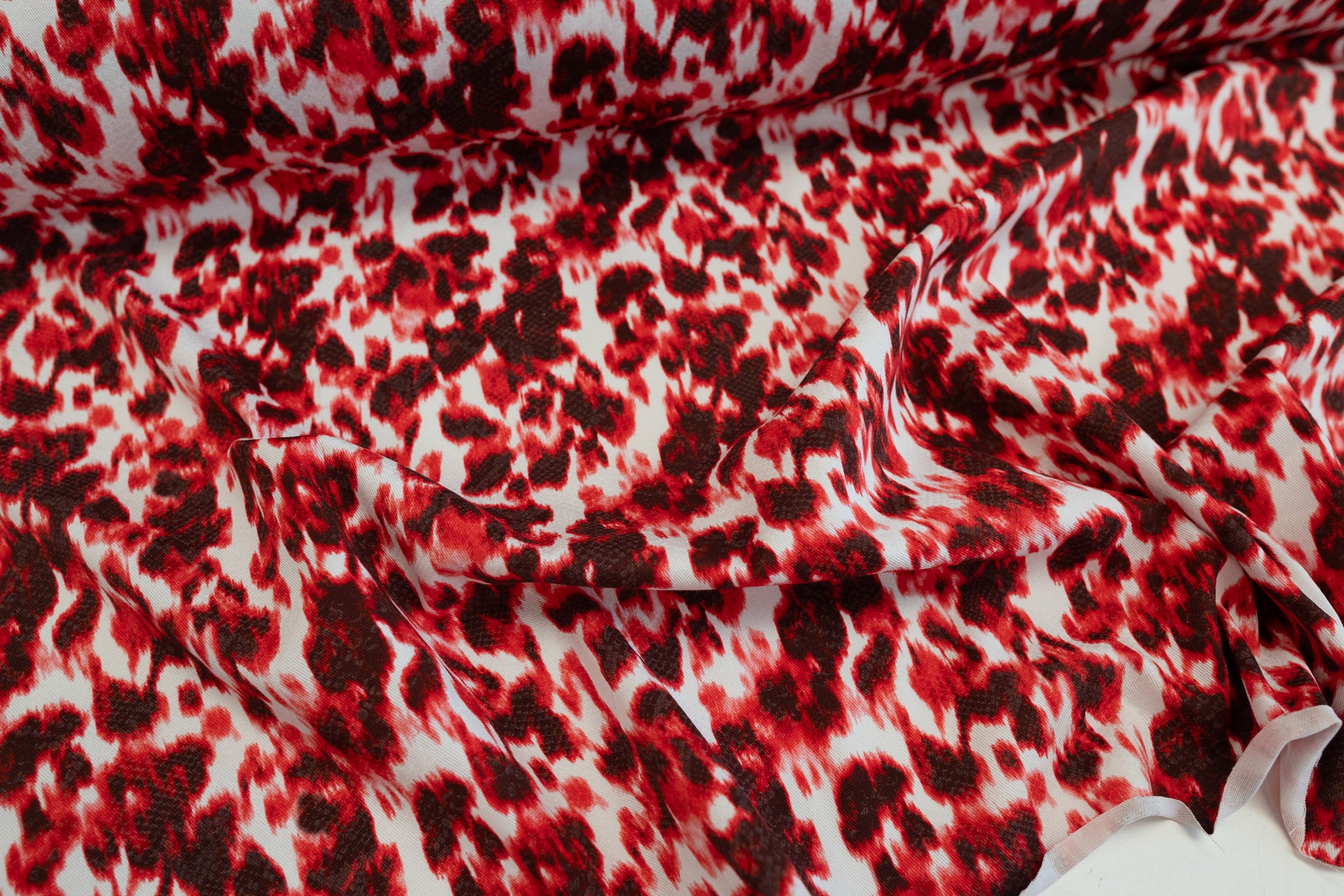 REMNANT - Red Spotted Here  - Cotton (2.60mts at £55)