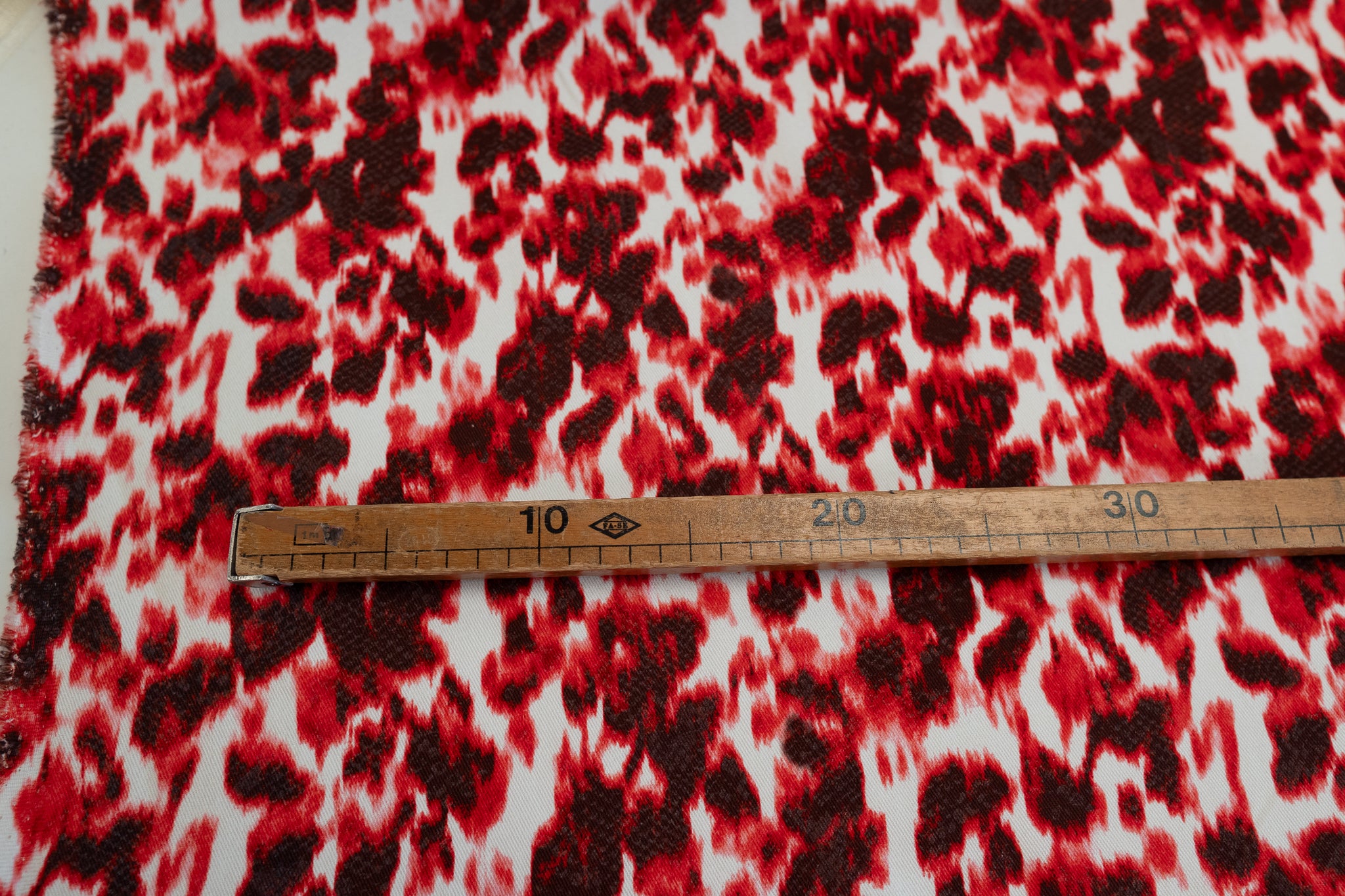 REMNANT - Red Spotted Here  - Cotton (2.60mts at £55)