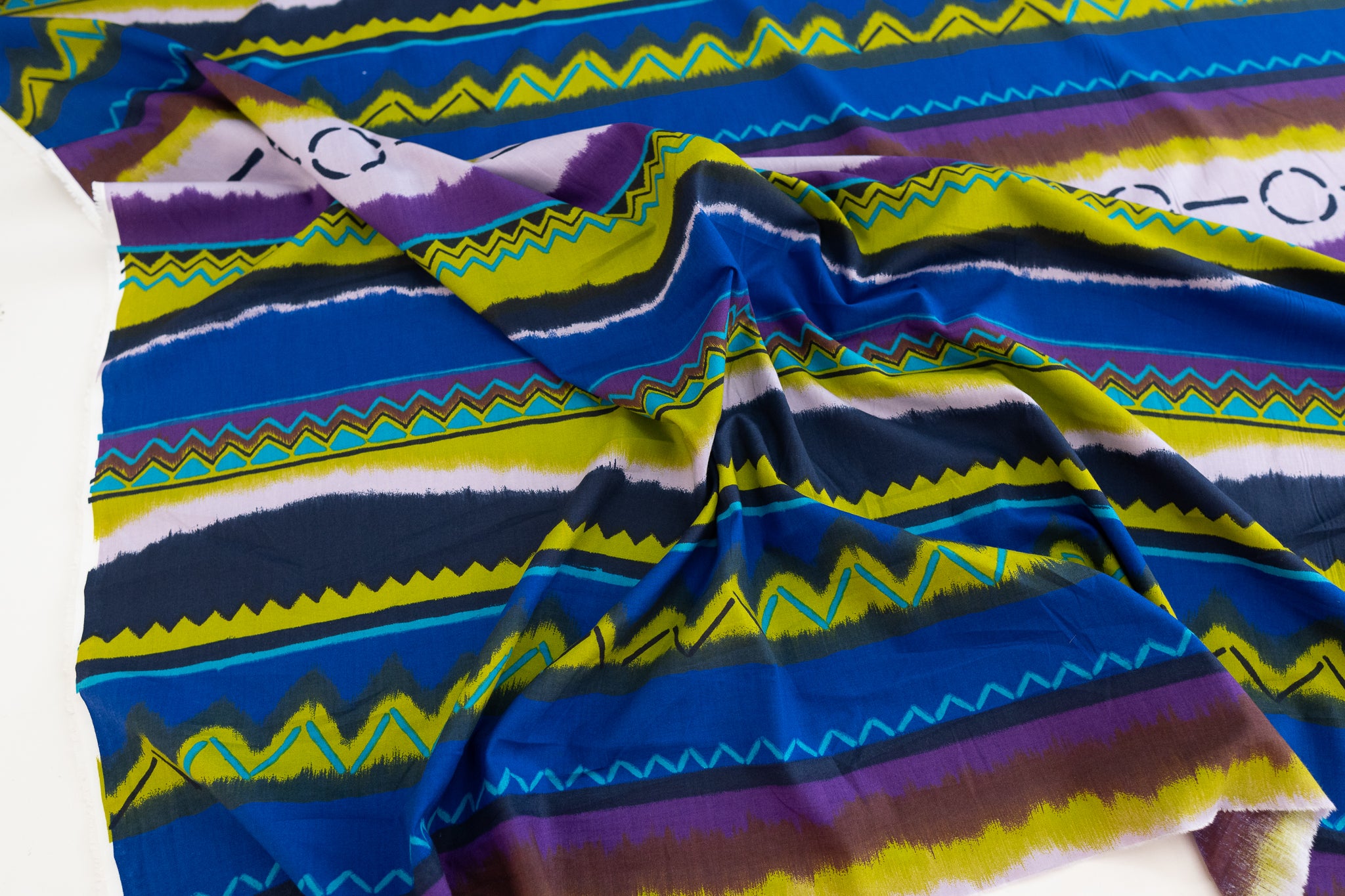 REMNANT- Just Follow The Motifs (Blue/Green)  - Cotton (2.5mts at £38)