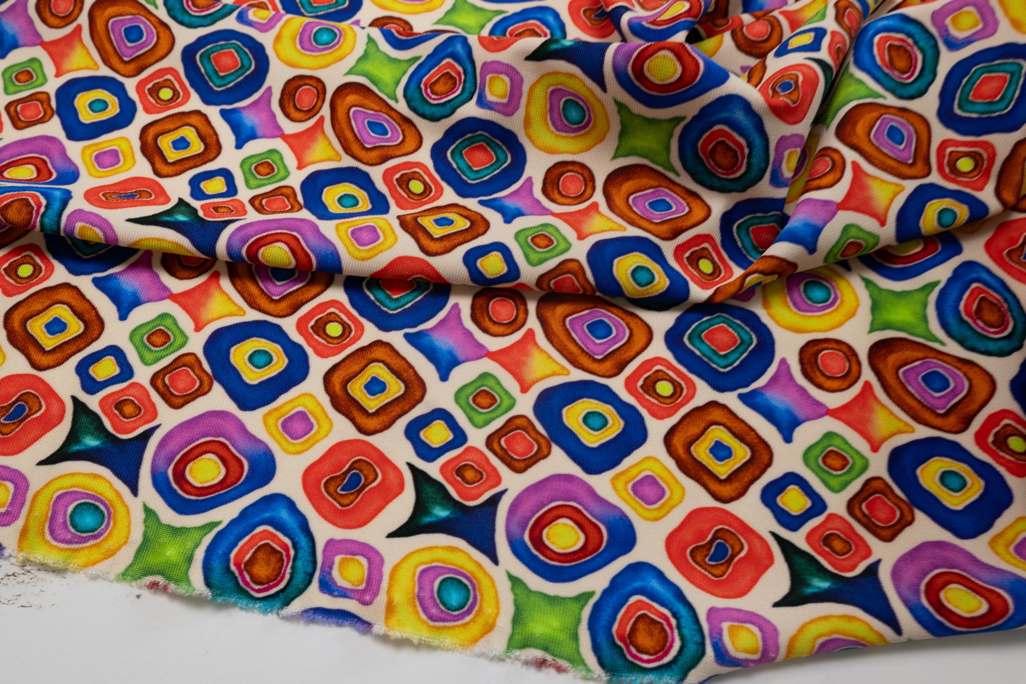 Geometric Equations  - Thick Viscose Jersey
