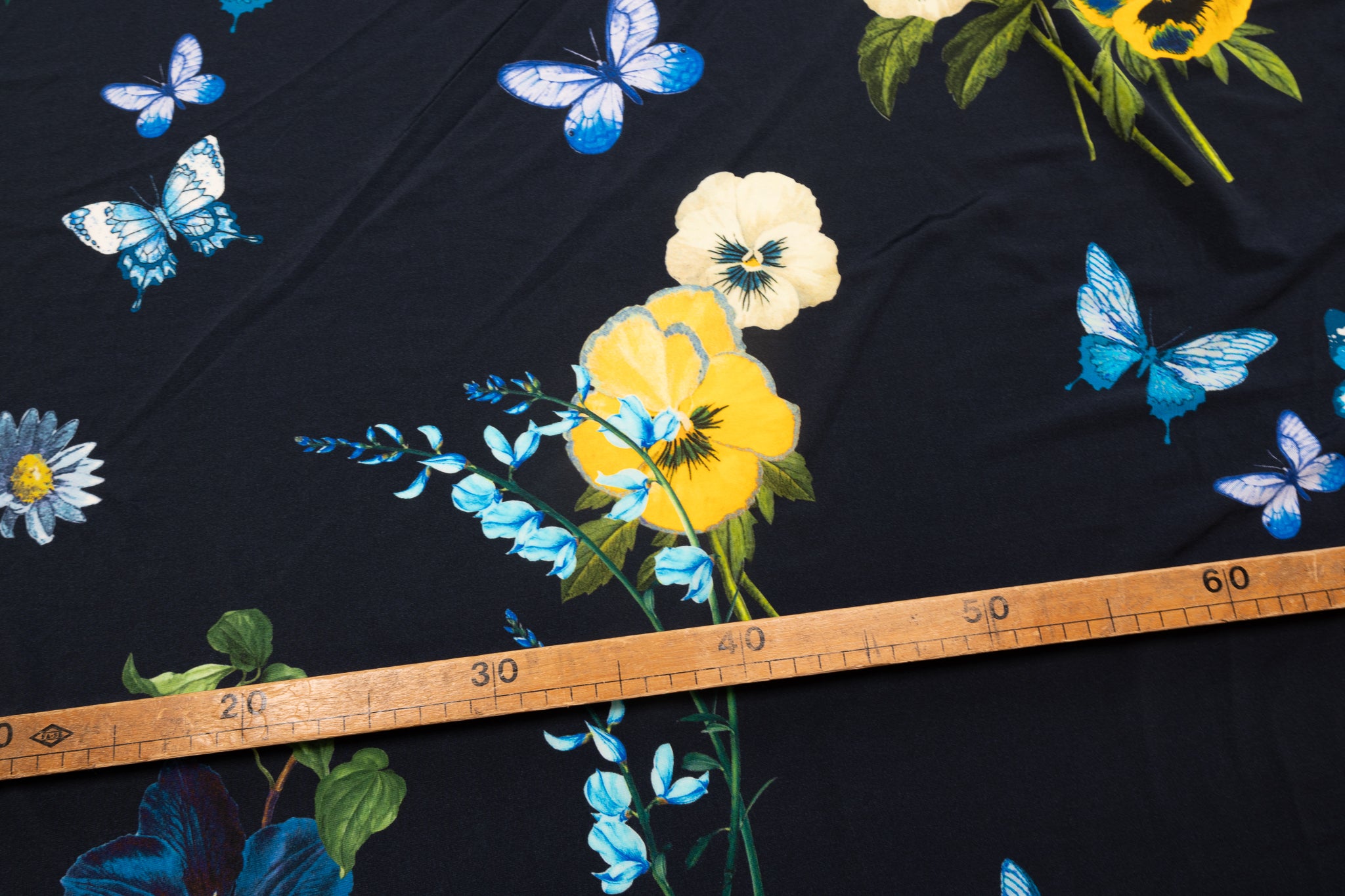 Blue Picnic Basket - Viscose Jersey