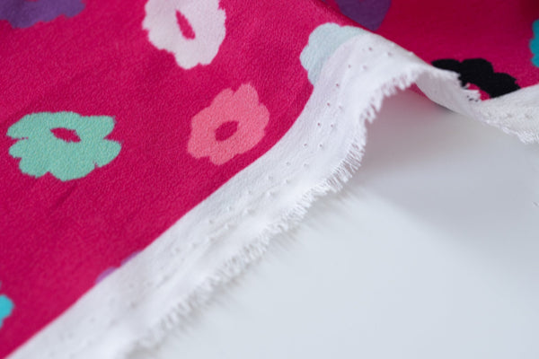 My Colourful Daisies - Silk - Selvedge and Bolts