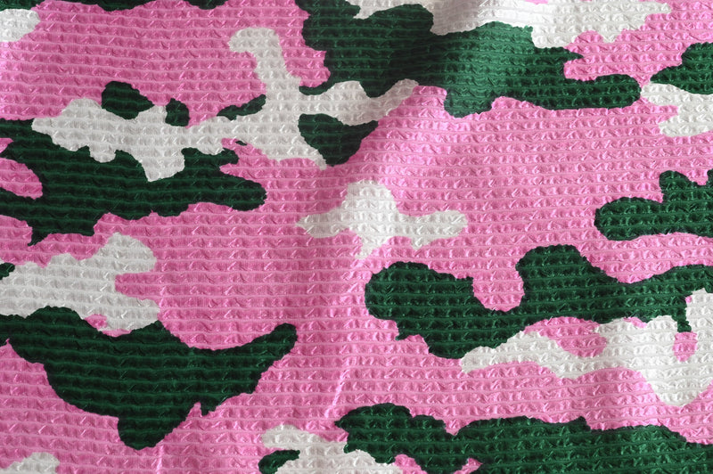 REMNANT - Green Clouds in A Pink Sky - Silk Jacquard - 1 metre