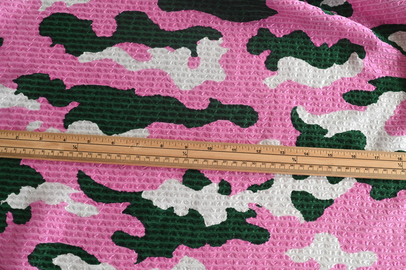REMNANT - Green Clouds in A Pink Sky - Silk Jacquard - 1 metre